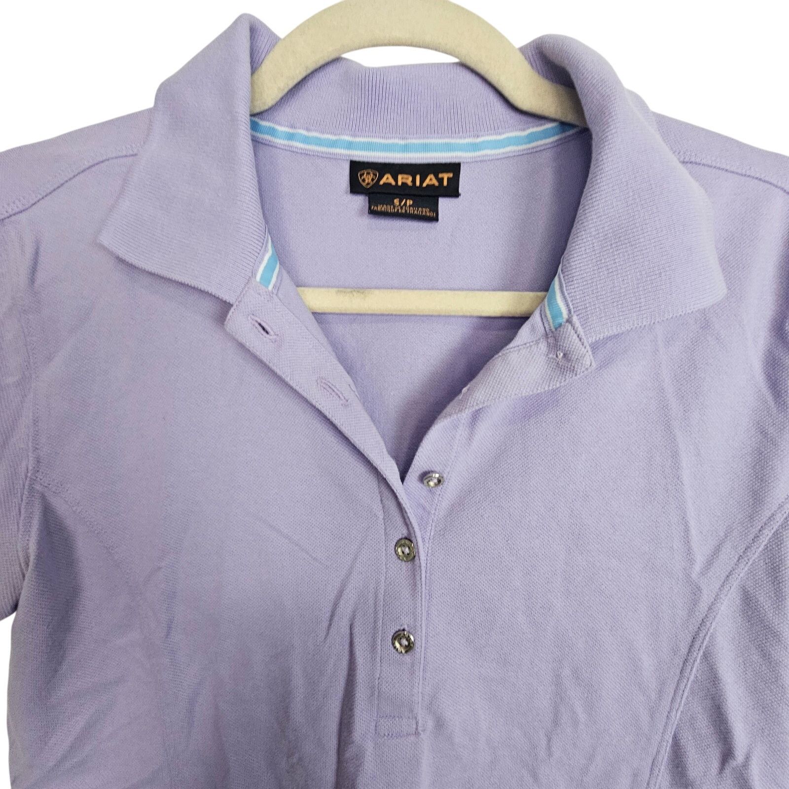 Ariat Ariat Short Sleeve Polo Shirt Pullover Top Lavender Woman S Size S / US 4 / IT 40 - 2 Thumbnail