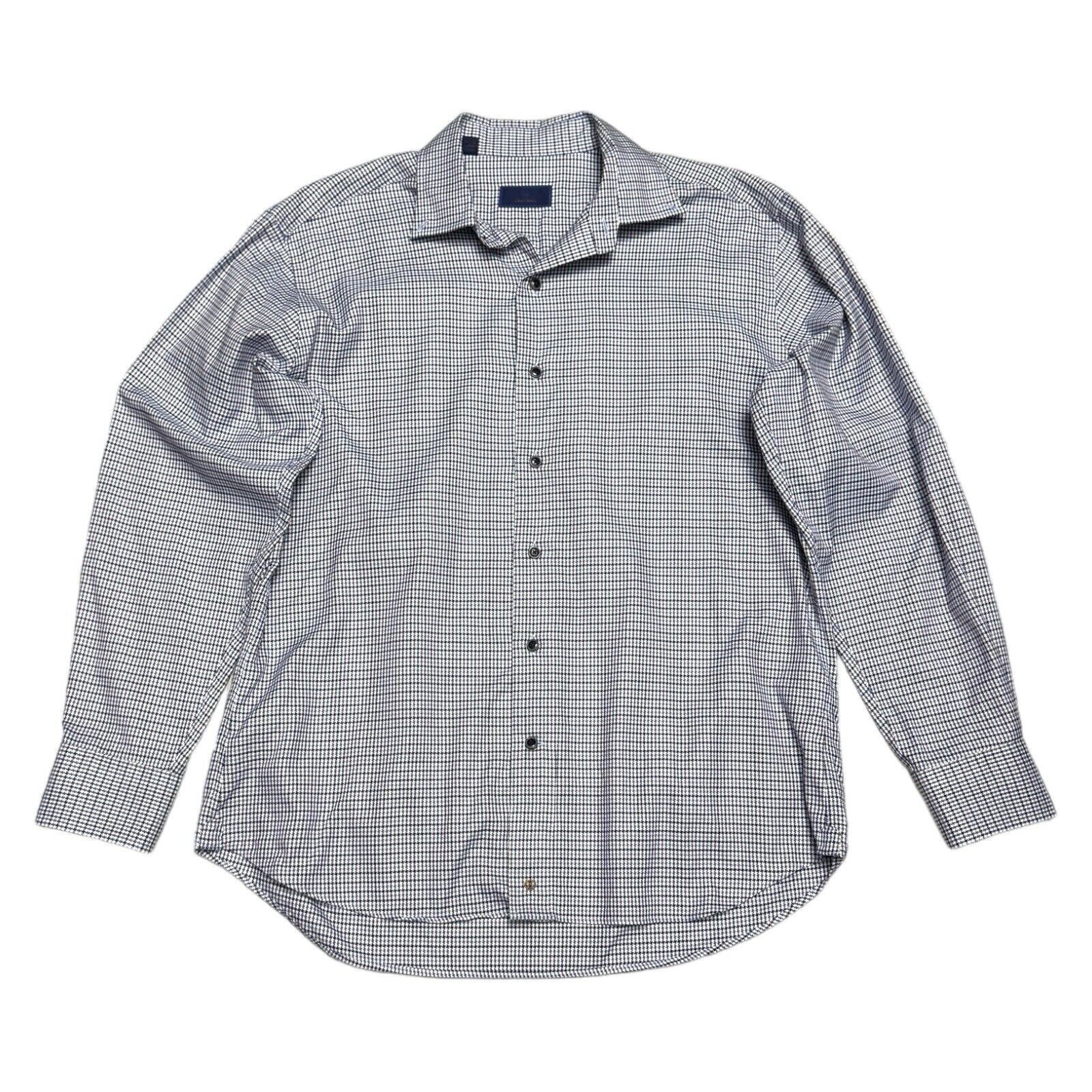 David Donahue DAVID DONAHUE Luxury Non Iron Trim Fit Business Dress Shirt Size US L / EU 52-54 / 3 - 1 Thumbnail