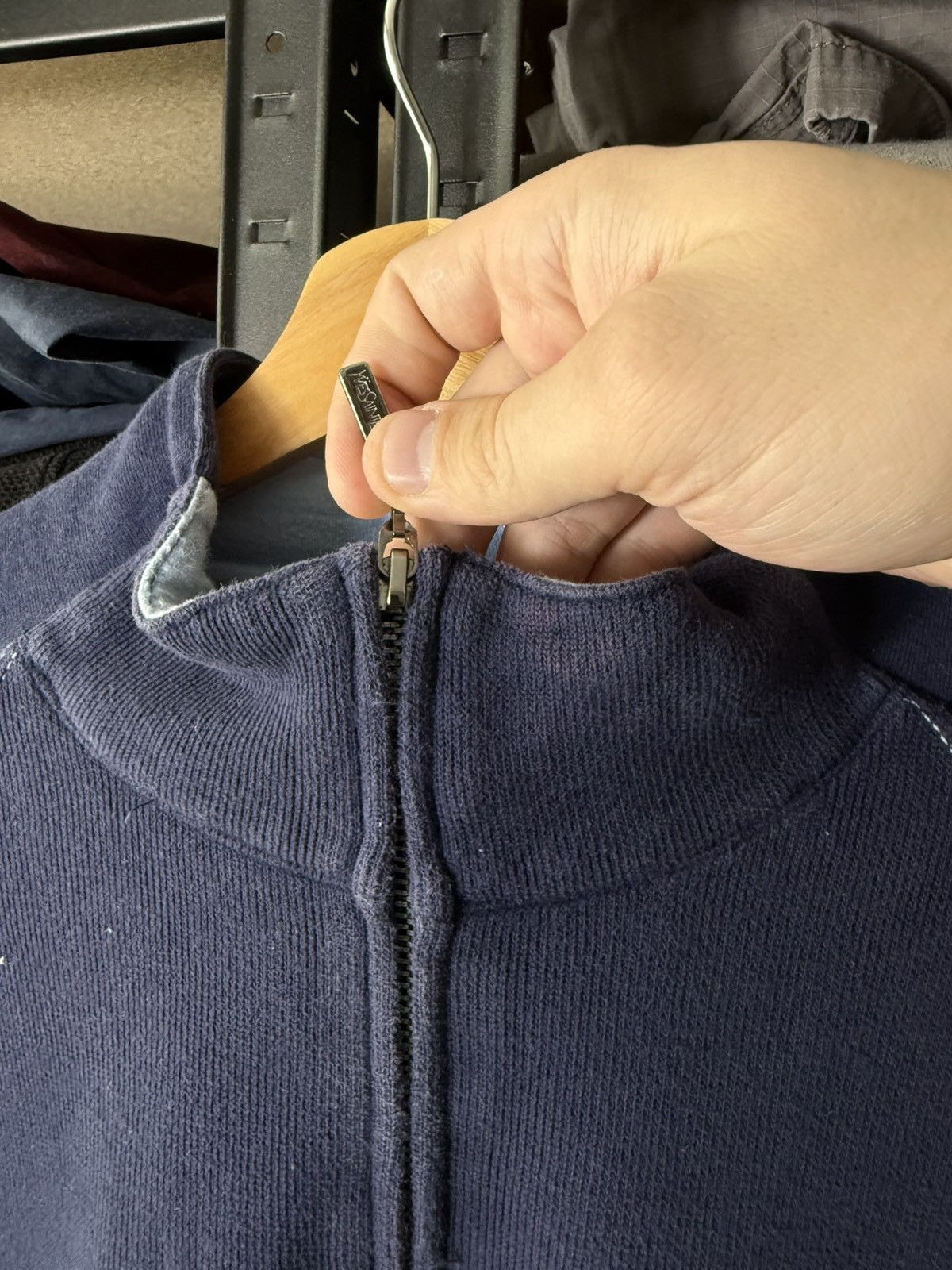Yves Saint Laurent Yves Saint Laurent Vintage Full Zip Sweatshirt Mens Sweater Size US L / EU 52-54 / 3 - 10 Thumbnail