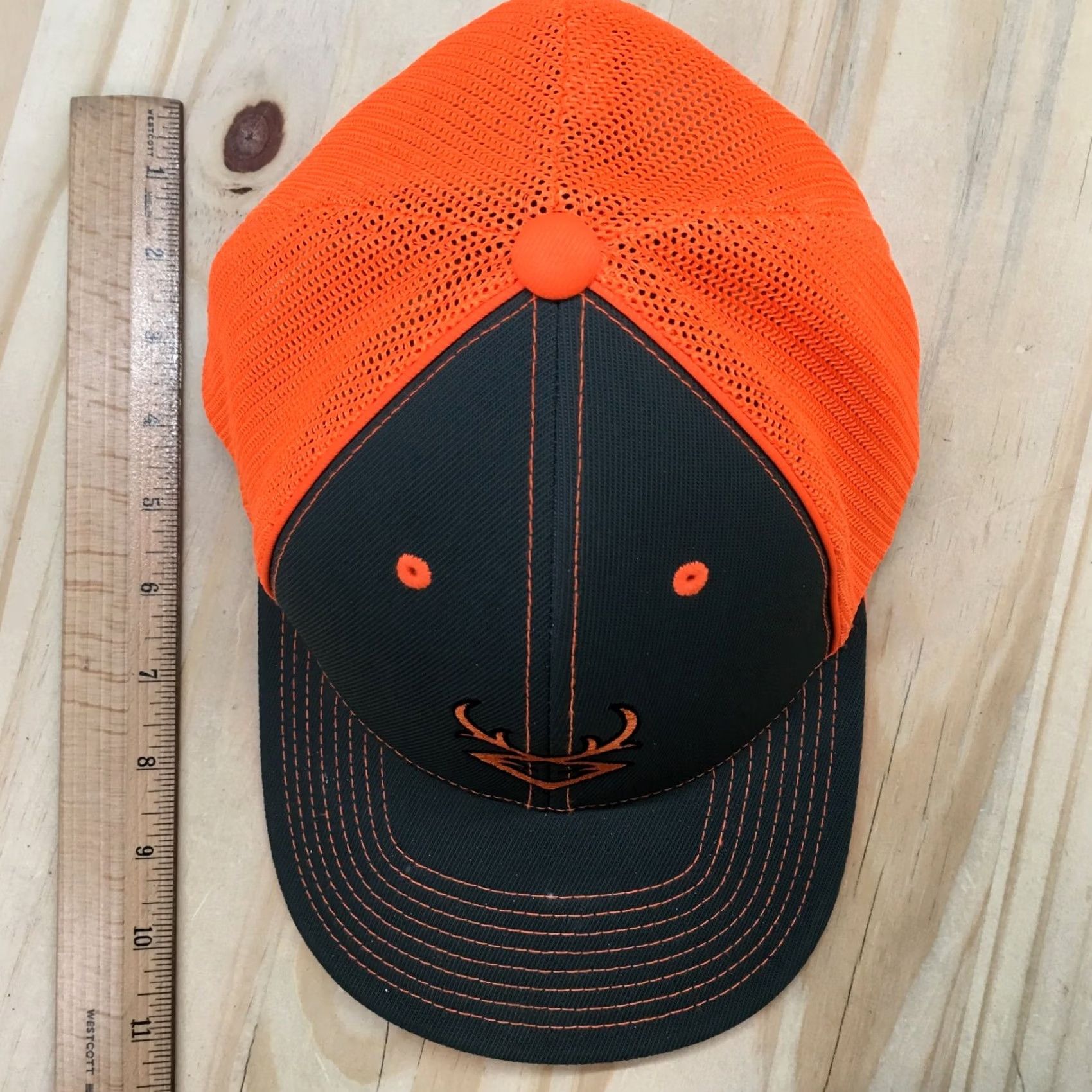 Vintage Greiner Pacific Headwear Trucker Hat Mens Orange L-XL Adjustable Curved Brim Size ONE SIZE - 3 Thumbnail