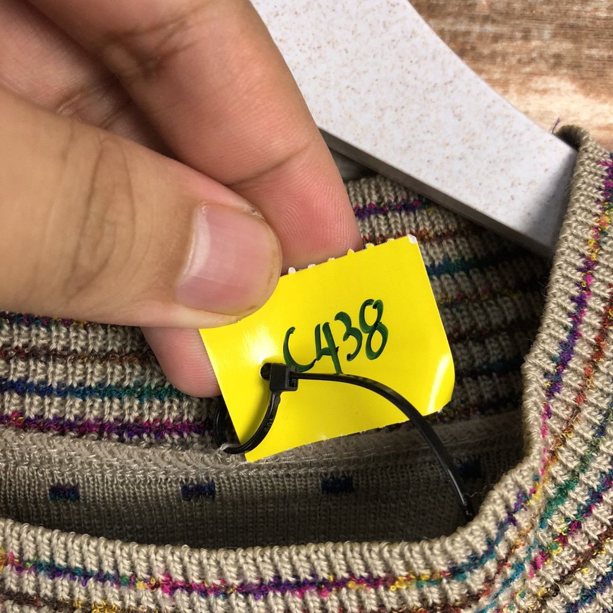 Homespun Knitwear × Japanese Brand DL Japanese Brand stripe Brown Knitwear #C438 Size US S / EU 44-46 / 1 - 9 Thumbnail