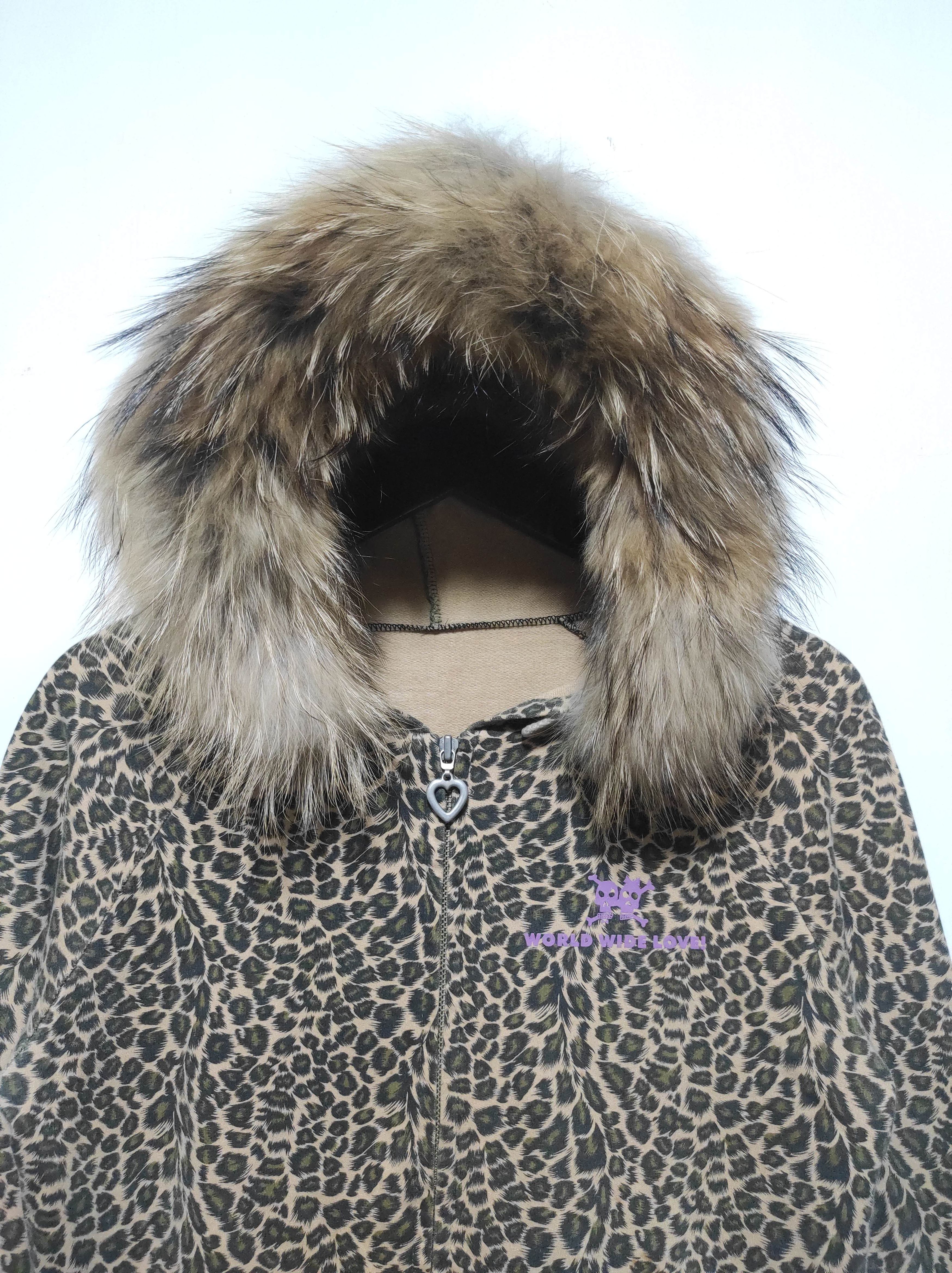 Hysteric Glamour World Wide Love Leopard Fur Hoodie IfSixWasNine LGB style Size S / US 4 / IT 40 - 3 Thumbnail