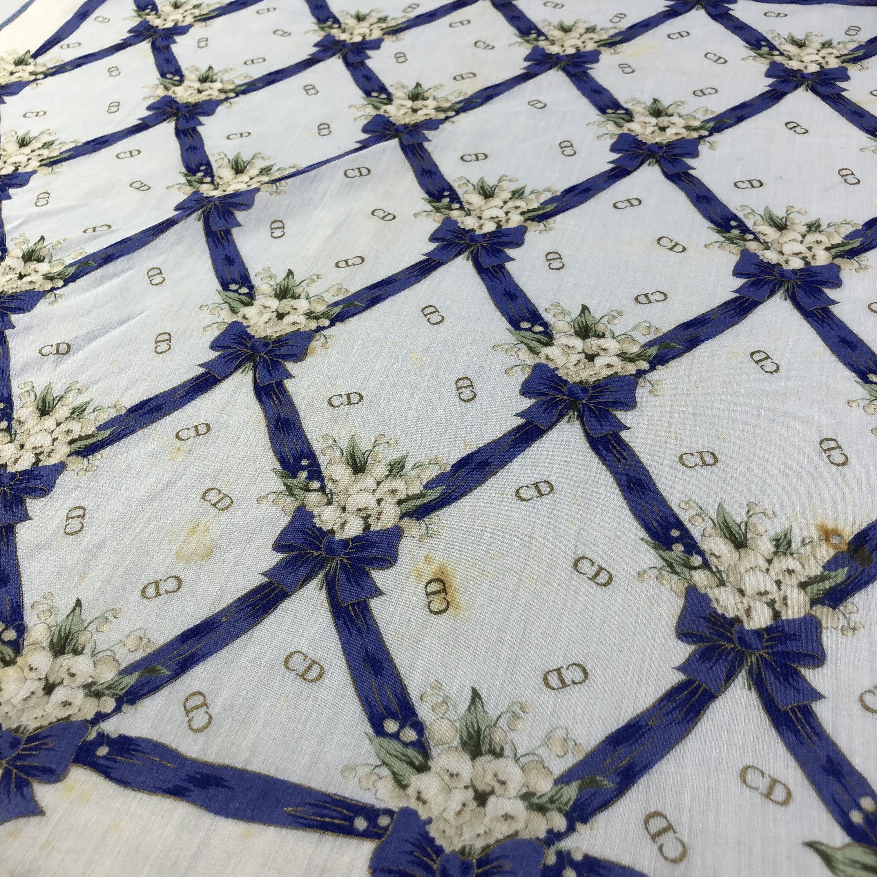 Christian Dior Monsieur Christian Dior CD Handkerchief Neckerchief Bandana H1949 Size ONE SIZE - 5 Thumbnail