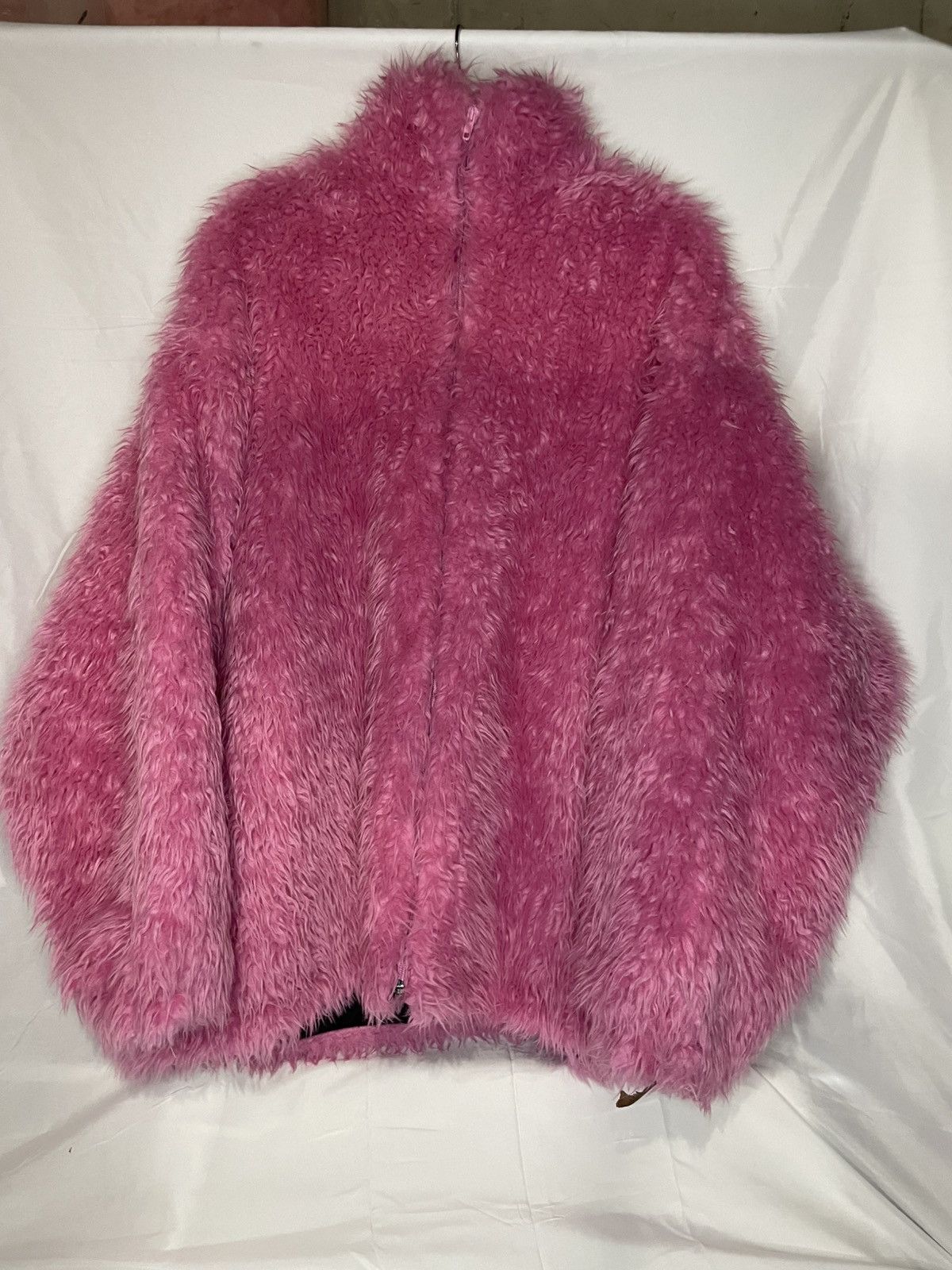 Balenciaga Unisex Balenciaga Faux Fur Zip Up Coat Brand New With Tags Size L / US 10 / IT 46 - 1 Thumbnail
