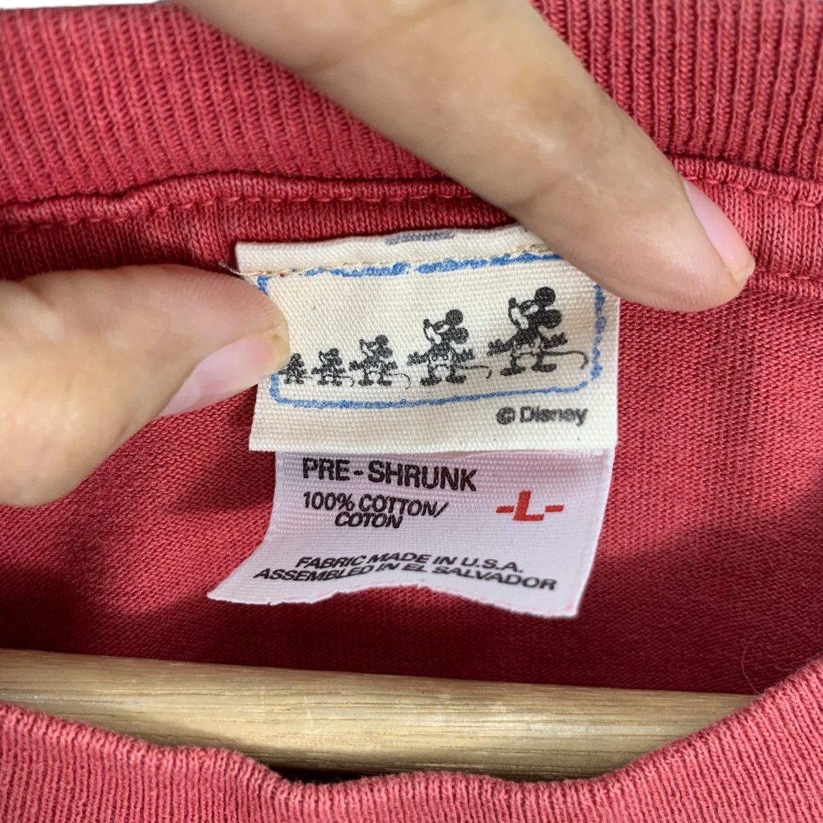 Disney Vintage DISNEY MICKEY MOUSE Motion Logo Anvil Tag Tee Shirt Size L / US 10 / IT 46 - 7 Thumbnail