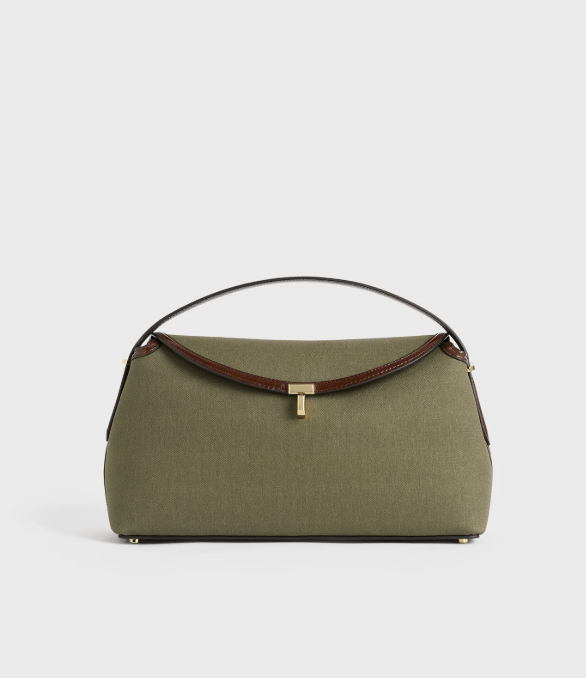 Toteme Toteme TOTEME T-Lock Top Handle Khaki Green Crossbody Bag Size ONE SIZE - 1 Thumbnail