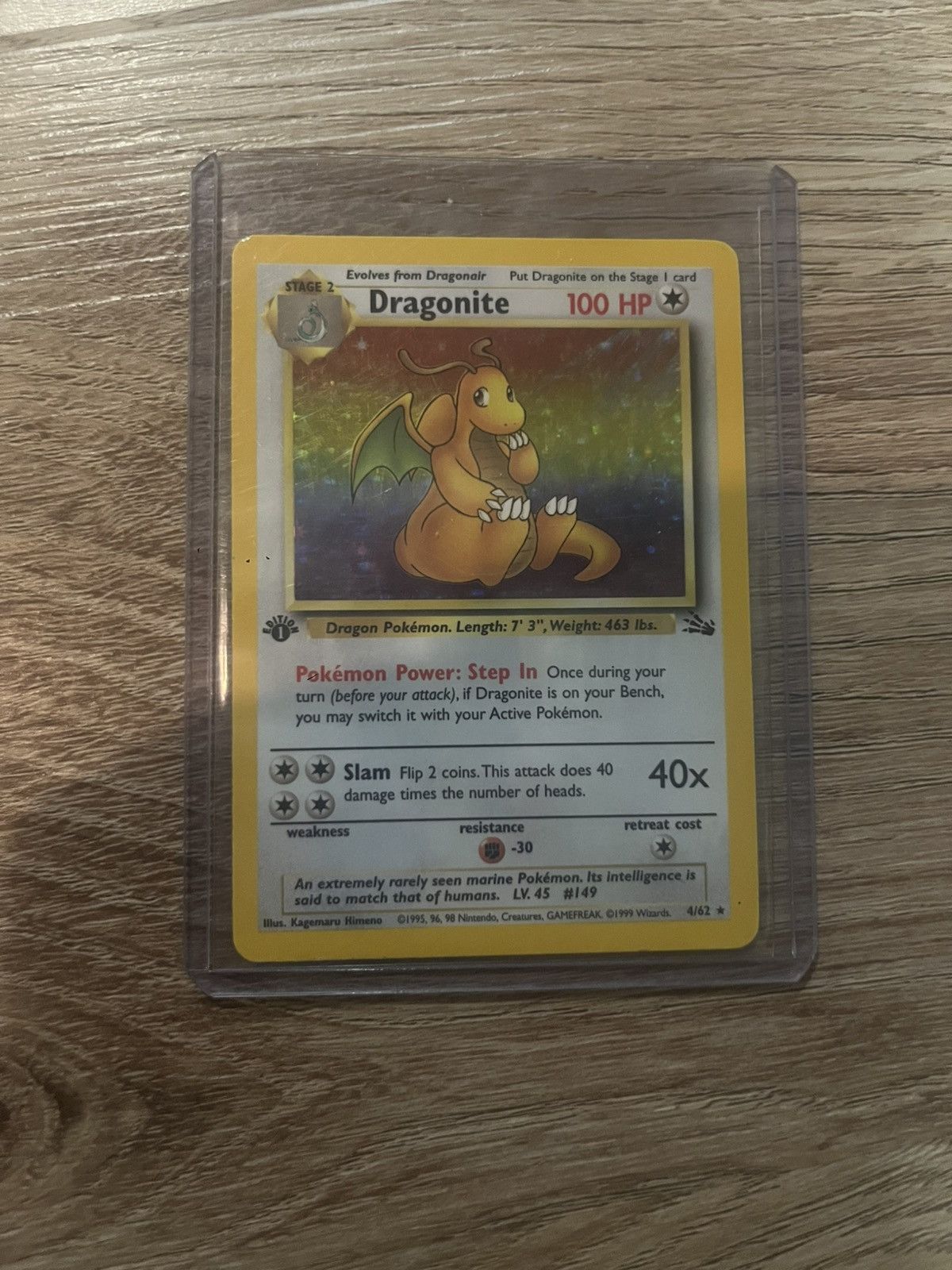 Vintage Dragonite first edition holographic Pokmon card-fossil set |  Grailed