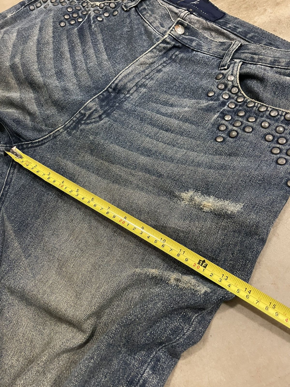 Designer × Karl Kani Karl Kani Baggy Studded Jeans Distressed Denim Size US 38 / EU 54 - 15 Thumbnail