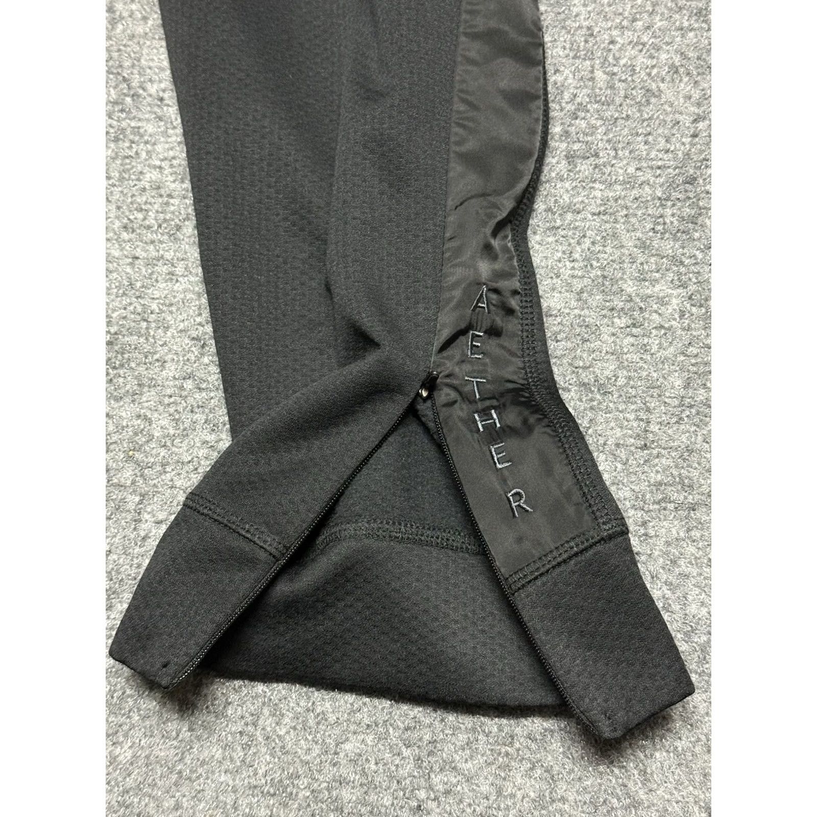 Vintage Aether Mens Pants L Black Jogger Zip Ankle Athletic Running Jogging Regular Style City Sports Size US 33 - 6 Thumbnail