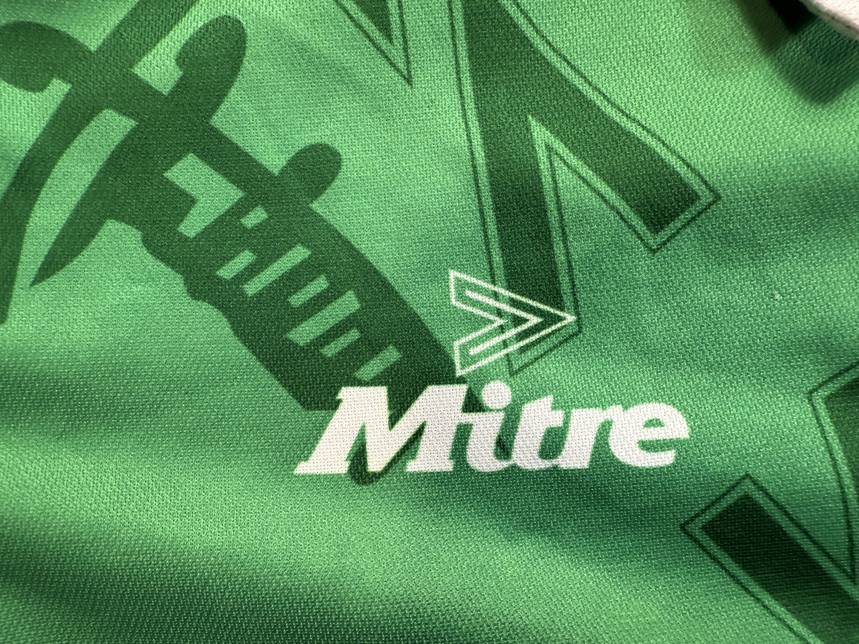Vintage Mitre Hibernian Home jersey Green football shirt mens size S Size US S / EU 44-46 / 1 - 4 Thumbnail