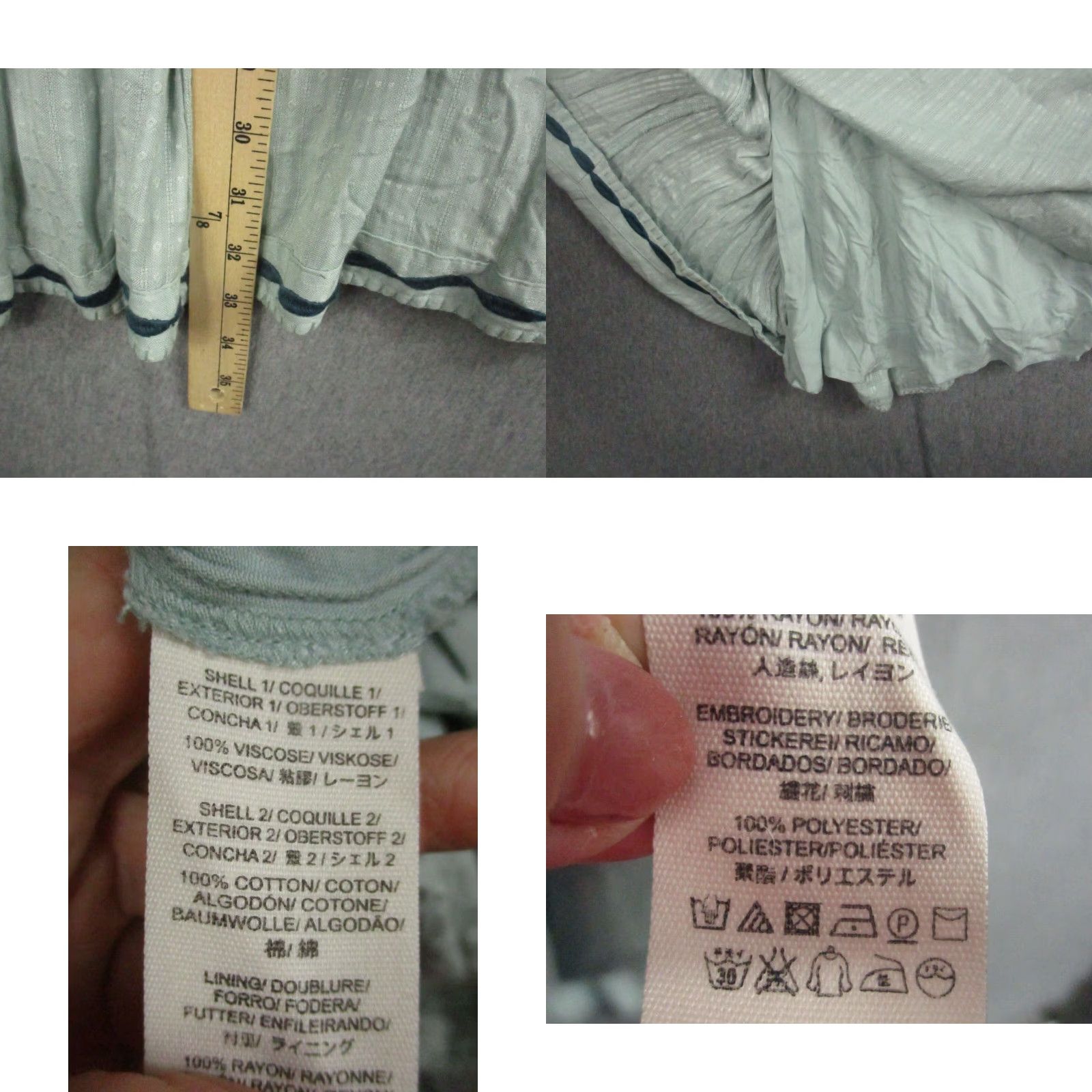 Free People VINTAGE Free People Dress Sleeveless 8 Mint Green Flowers Birds A-Line Ladies Women Size M / US 6-8 / IT 42-44 - 8 Thumbnail