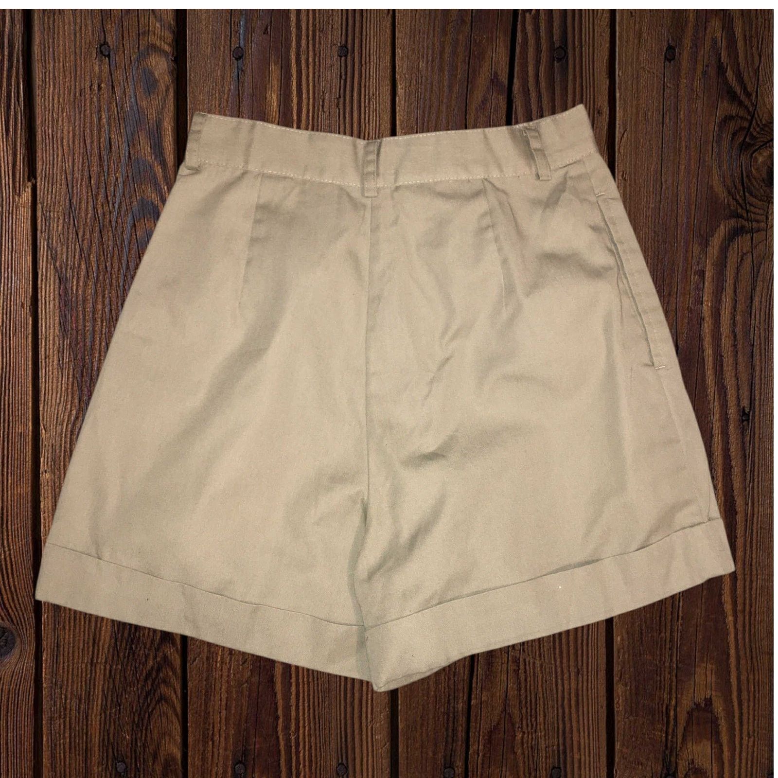 Other RIO Stephen Mardon High Waist Khaki Shorts Sz 10, Waist 26" Size 32" / US 10 / IT 46 - 2 Thumbnail