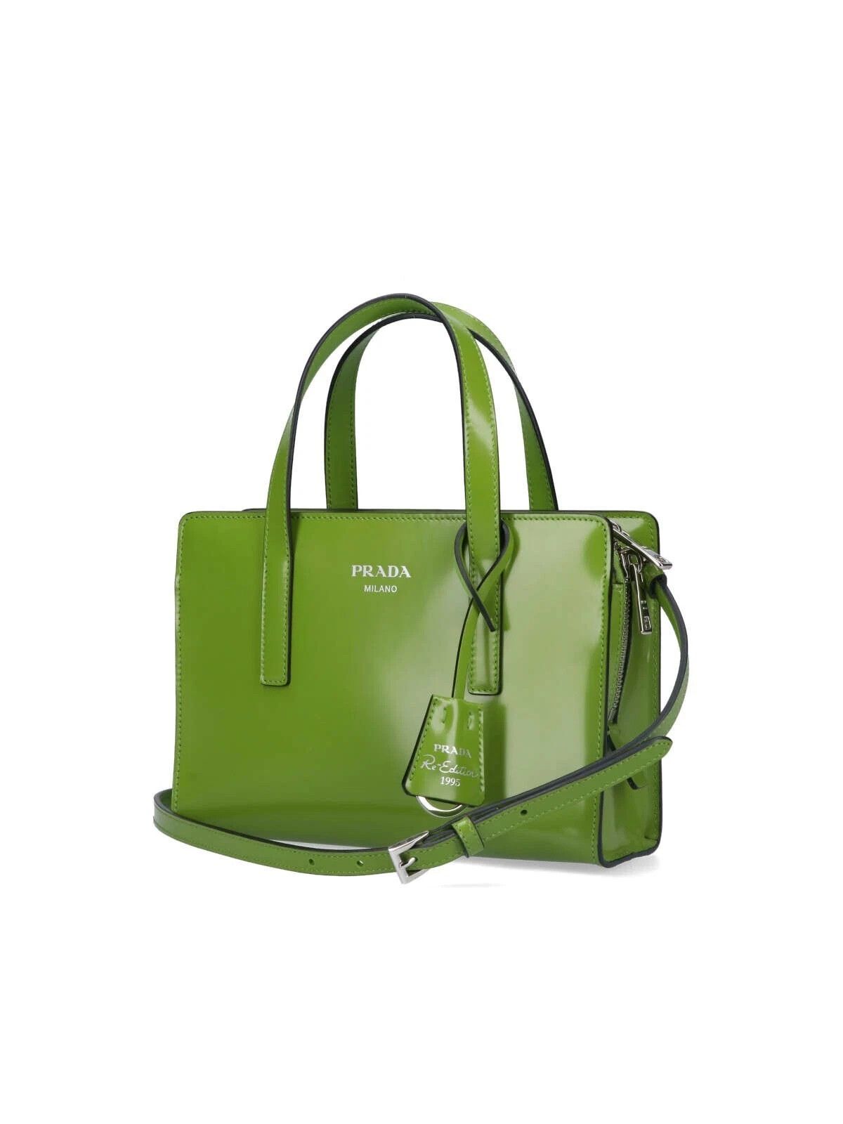 Prada PRADA Re-Edition $3500 Green Brushed-Leather Mini Bag New Size ONE SIZE - 2 Thumbnail