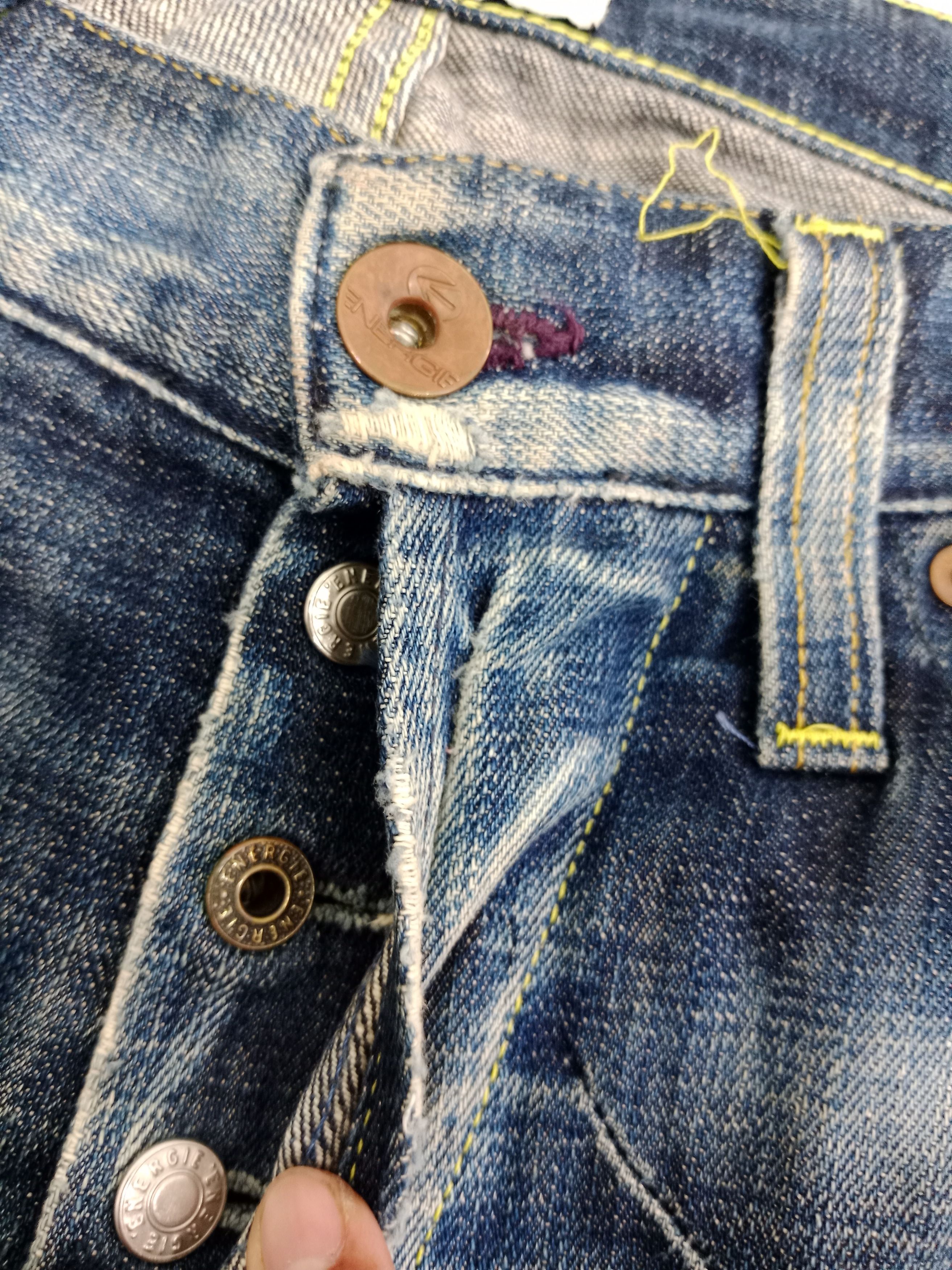 Energie ENERGIE Distressed Jean's Blue Denim Fly Button Size US 33 - 10 Thumbnail