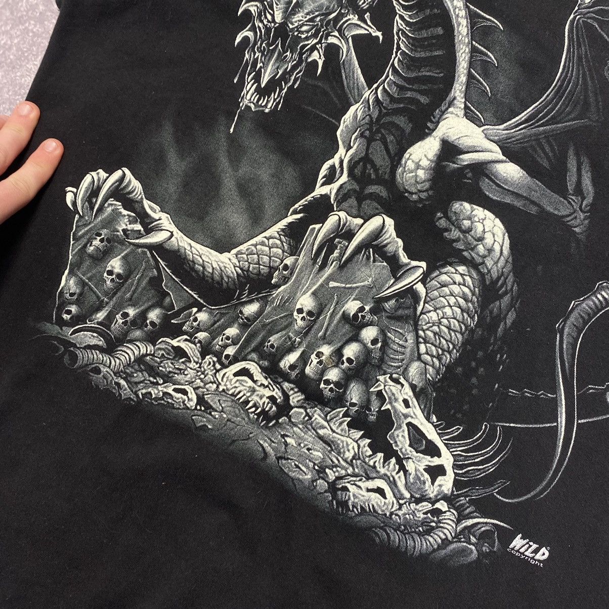 Vintage Vintage Dragon Overprinted Graphic logo Single stitch tee Size US XL / EU 56 / 4 - 5 Thumbnail