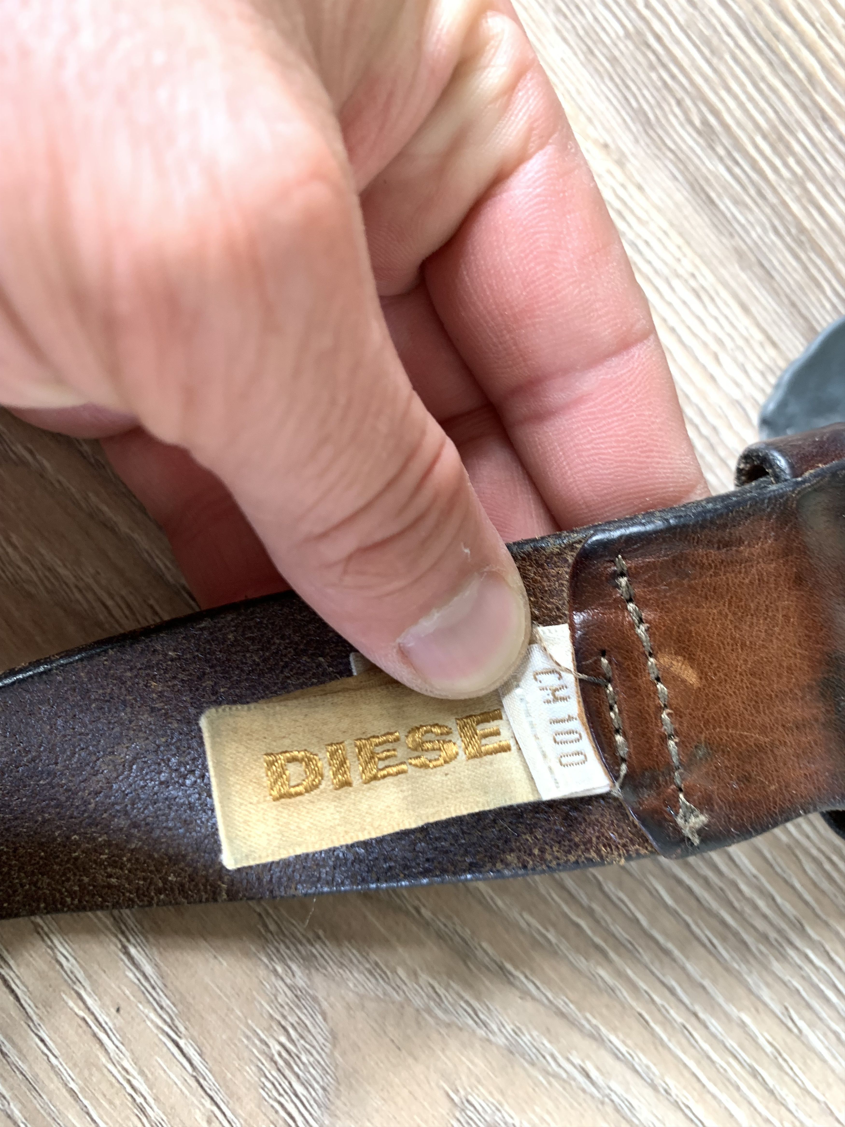 Diesel × Vintage Diesel Vintage Big Circle Buckle Leaher Belt Size ONE SIZE - 7 Thumbnail