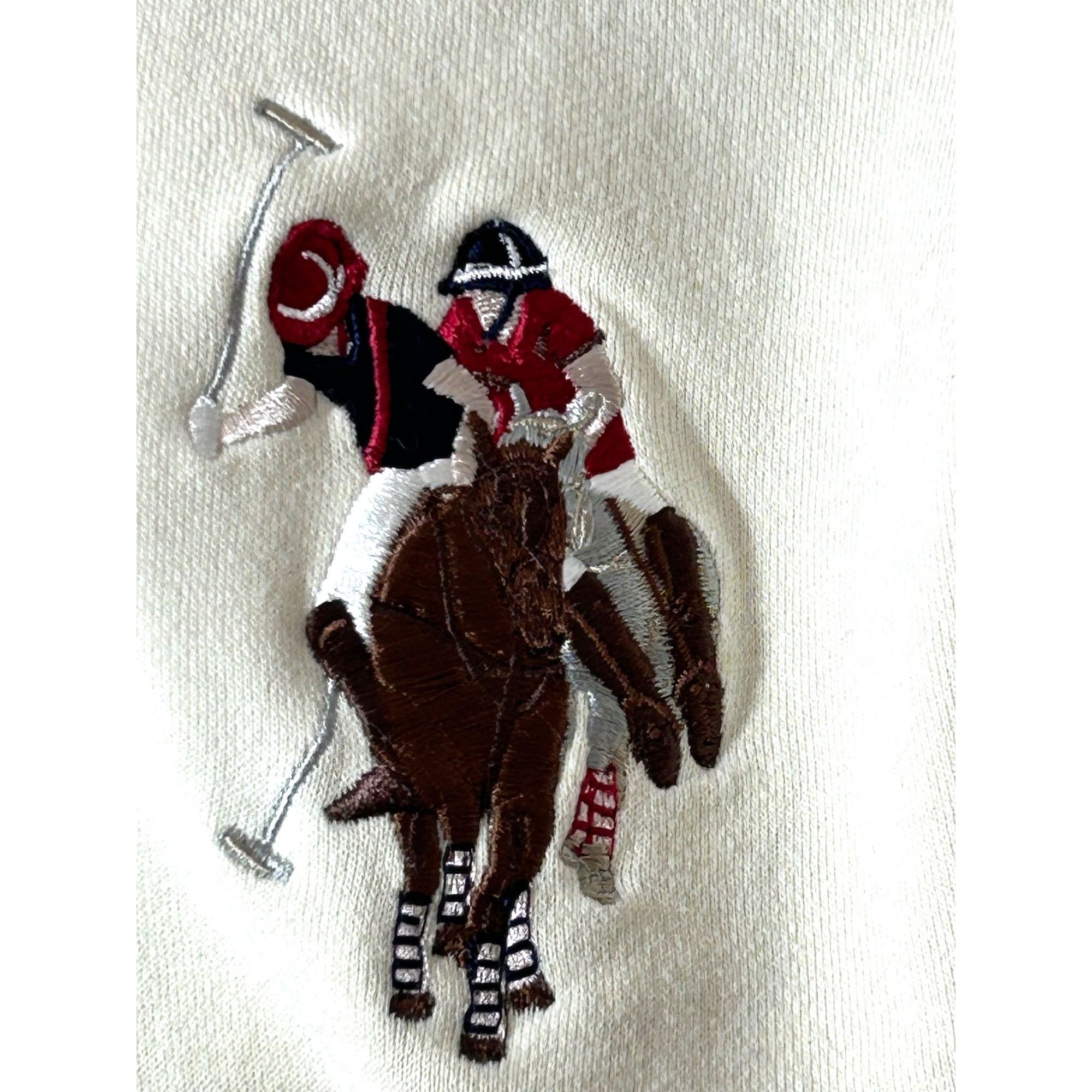 U.S. Polo Assn. U.S. Polo Assn. Men’s Vtg Hoodie Cream M Long Sleeve Embroi Size US M / EU 48-50 / 2 - 14 Thumbnail
