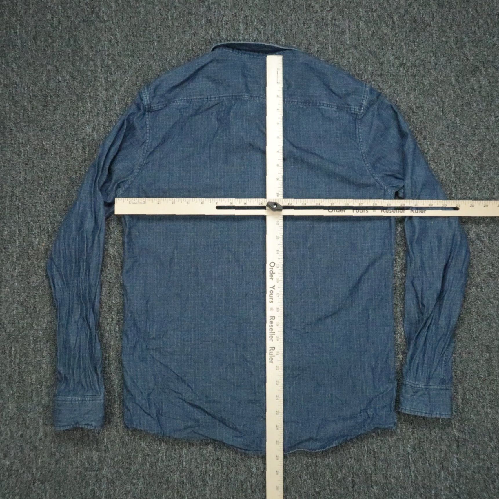 Denime APC Shirt Mens Small Blue Denim Long Sleeve Button Up Size US S / EU 44-46 / 1 - 5 Thumbnail
