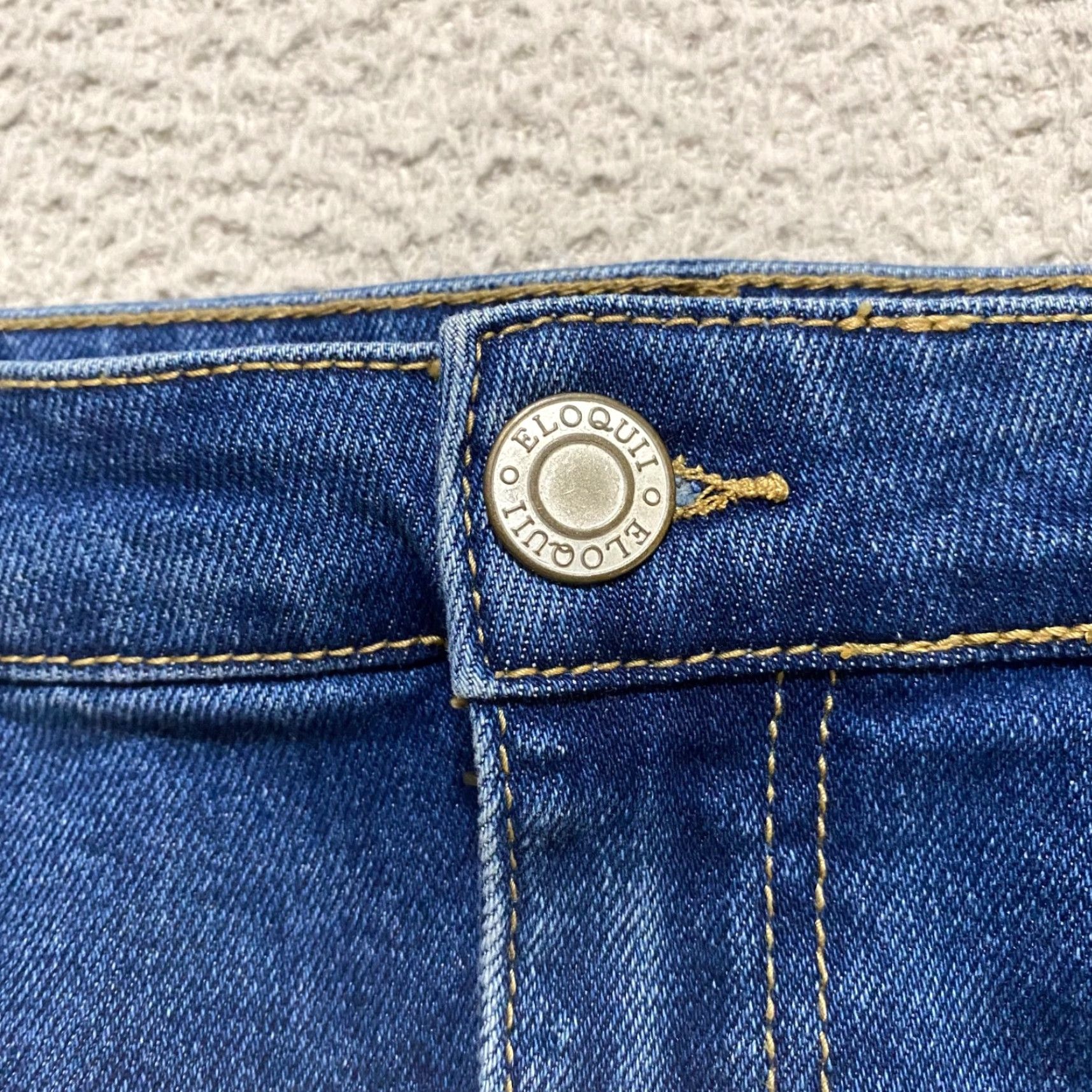 Vintage Eloquii Skirt Blue Denim Maxi Boho Festival 14 Womens Long Summer Spring Fall Winter Pattern Solid Button Cotton Denim Country China Size 36" / US 14 / IT 50 - 7 Thumbnail