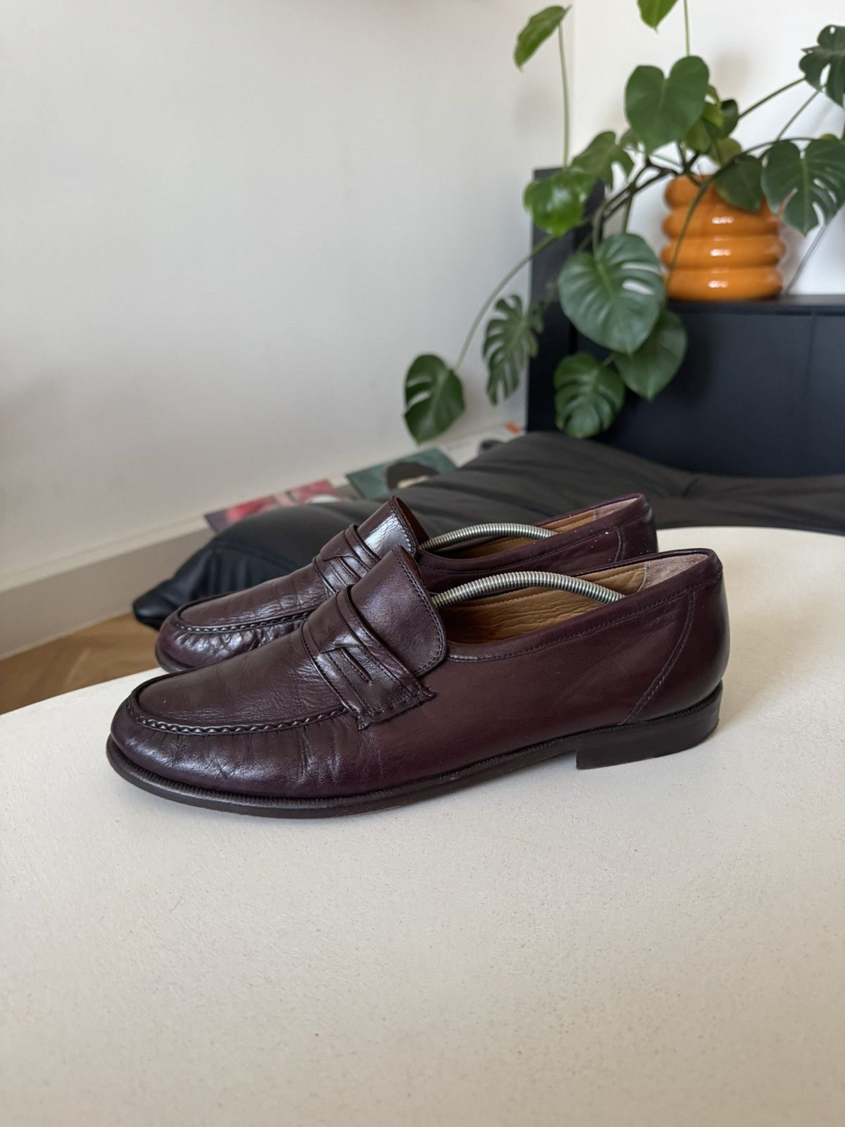 High Quality Leather Loafers Vintage Y2k Italy Hype Brown