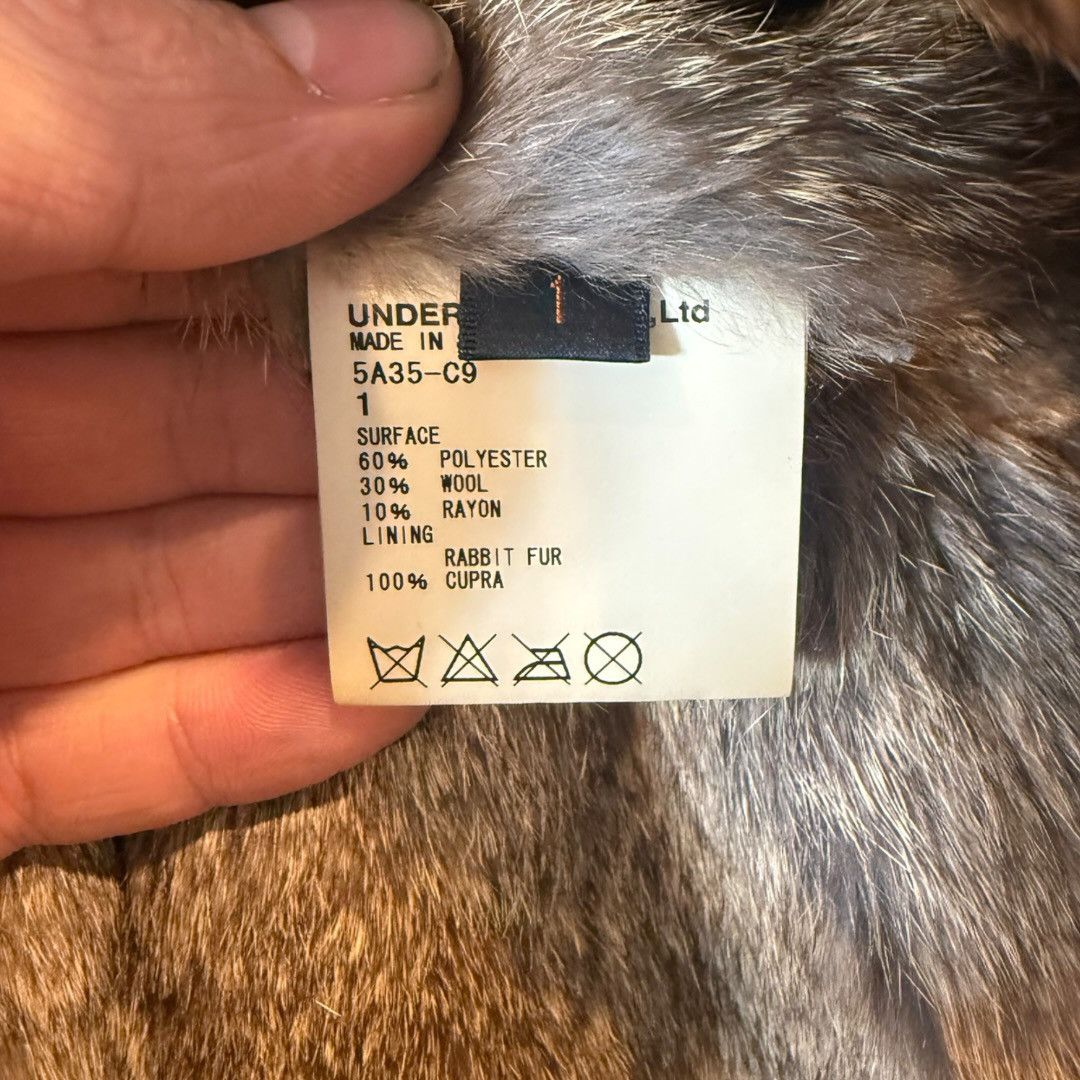 Undercover Undercover AW05 Arts & Crafts Felted Wool Rabbit Fur Jacket Size US XS / EU 42 / 0 - 6 Thumbnail