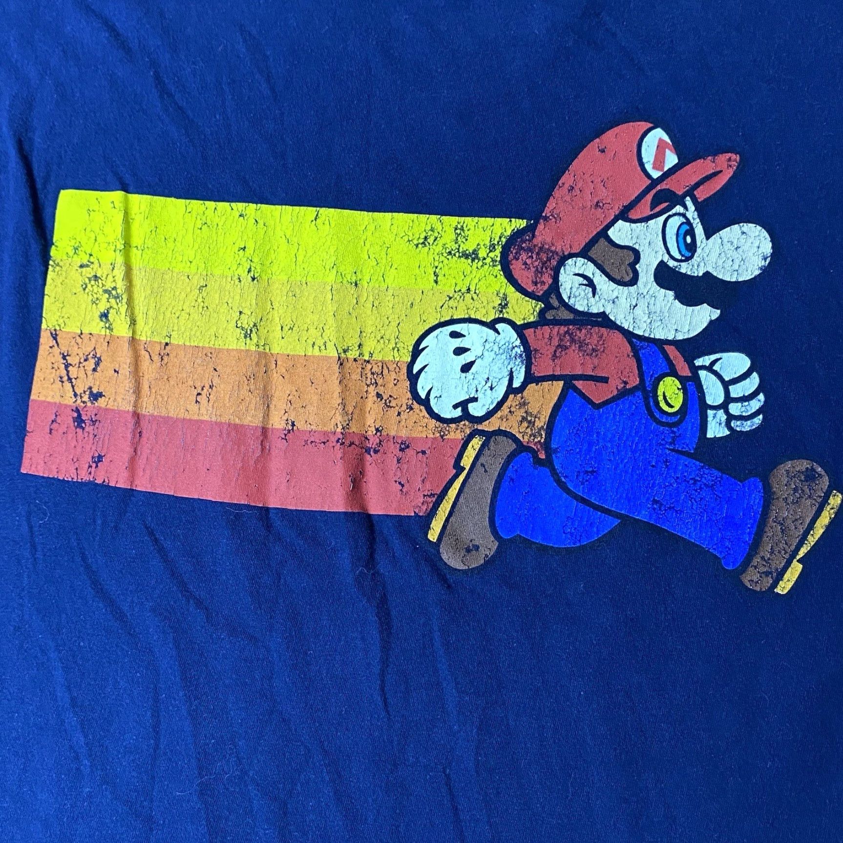 Nintendo Nintendo Super Mario Shirt Mens Adult Large Blue Graphic Crew Neck Logo T-Shirt Gaming Retro Size US L / EU 52-54 / 3 - 6 Thumbnail