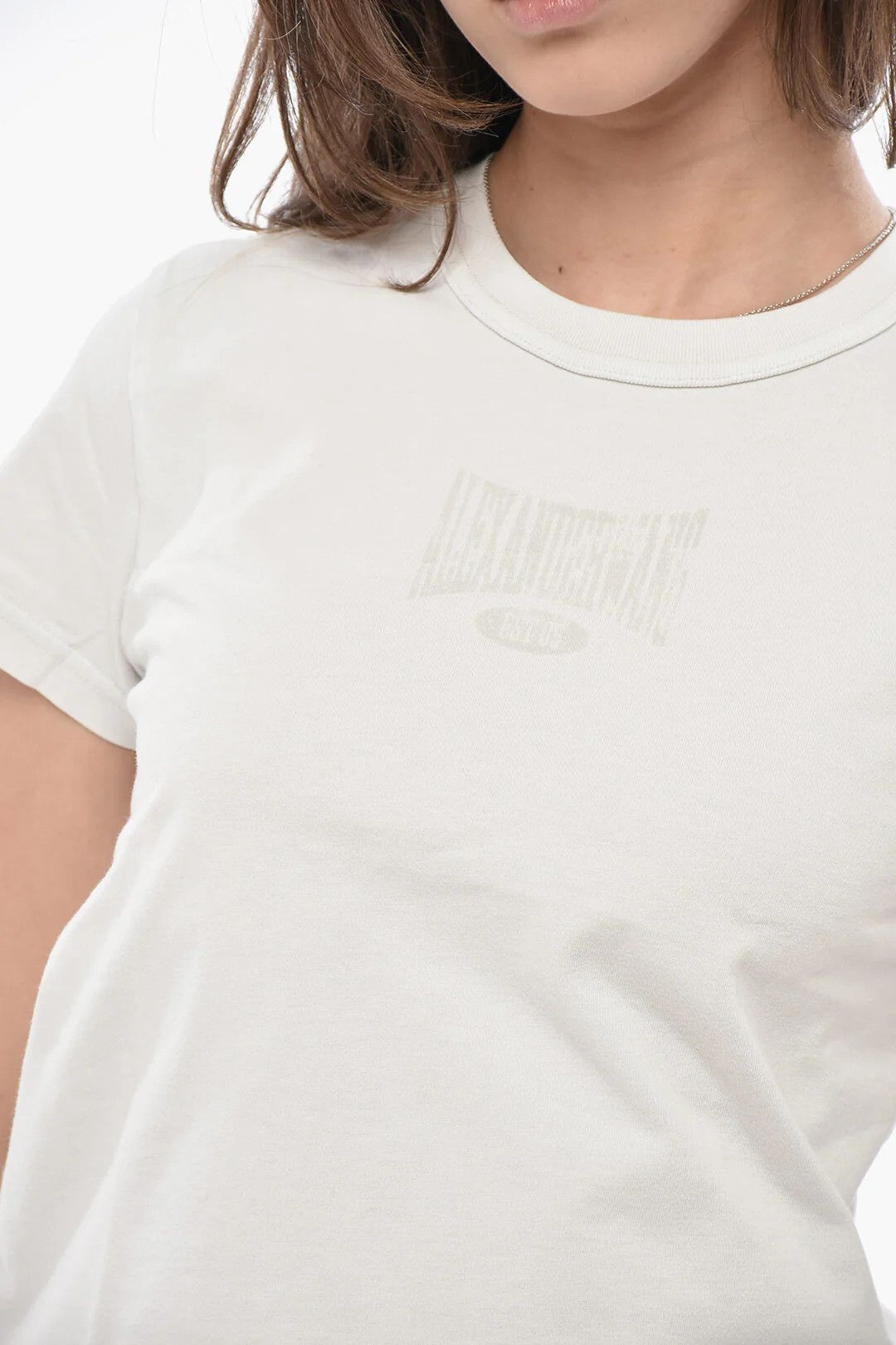 Alexander Wang og1mm0426 Crew-Neck Cotton T-Shirt in White Size XS / US 0-2 / IT 36-38 - 3 Thumbnail