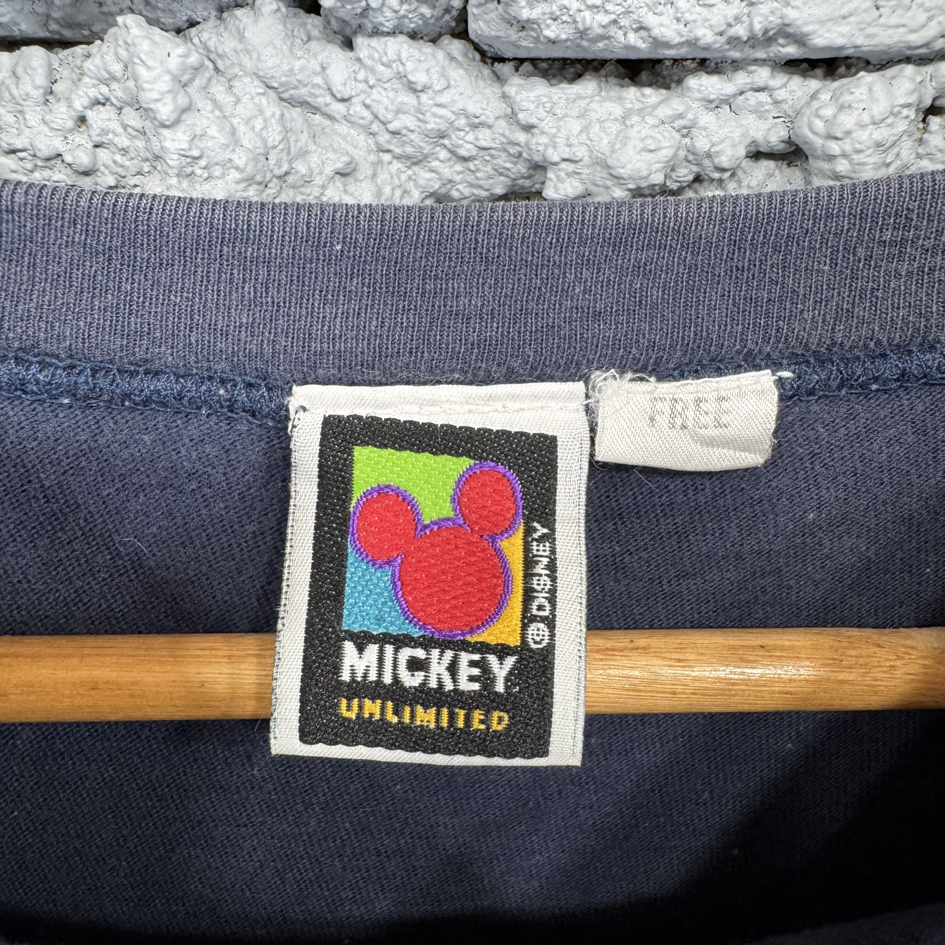 Disney Vintage Navy Blue Mickey Mouse Disney Sunfaded Tshirt Size US L / EU 52-54 / 3 - 4 Thumbnail