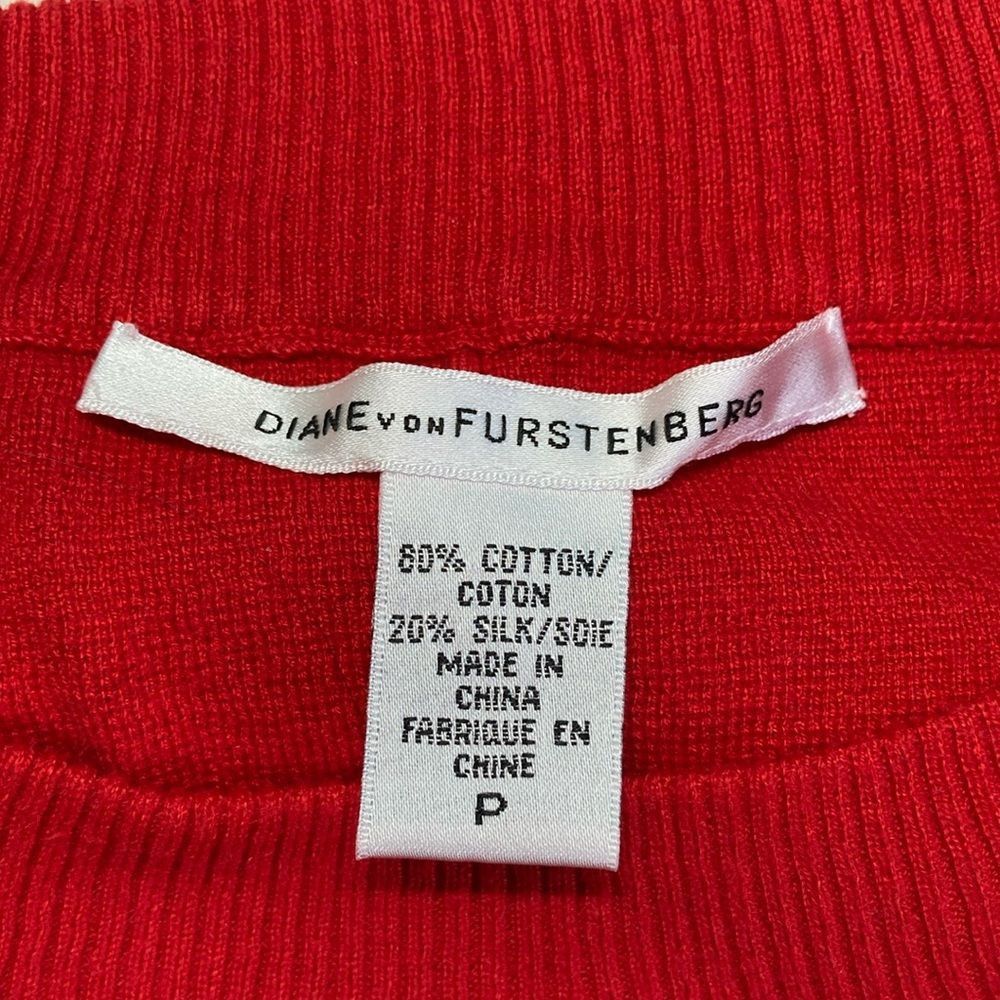 Diane von Furstenberg Diane Von Furstenberg Size P Red Knit Dress “Beliz” Four Poc Size XS / US 0-2 / IT 36-38 - 3 Thumbnail