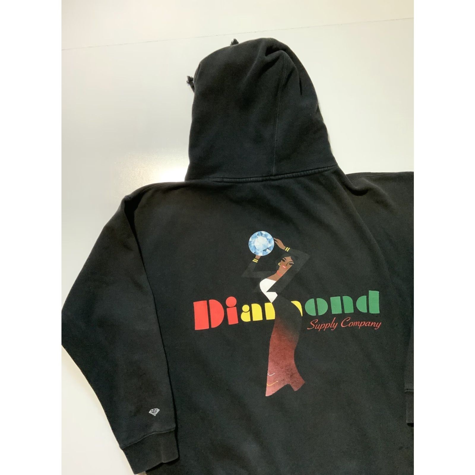 Vintage Diamond Supply Company Hoodie Holding Diamond Jewel Black Fleece Skateboard Sz.L Mens Midi? Size US L / EU 52-54 / 3 - 4 Thumbnail