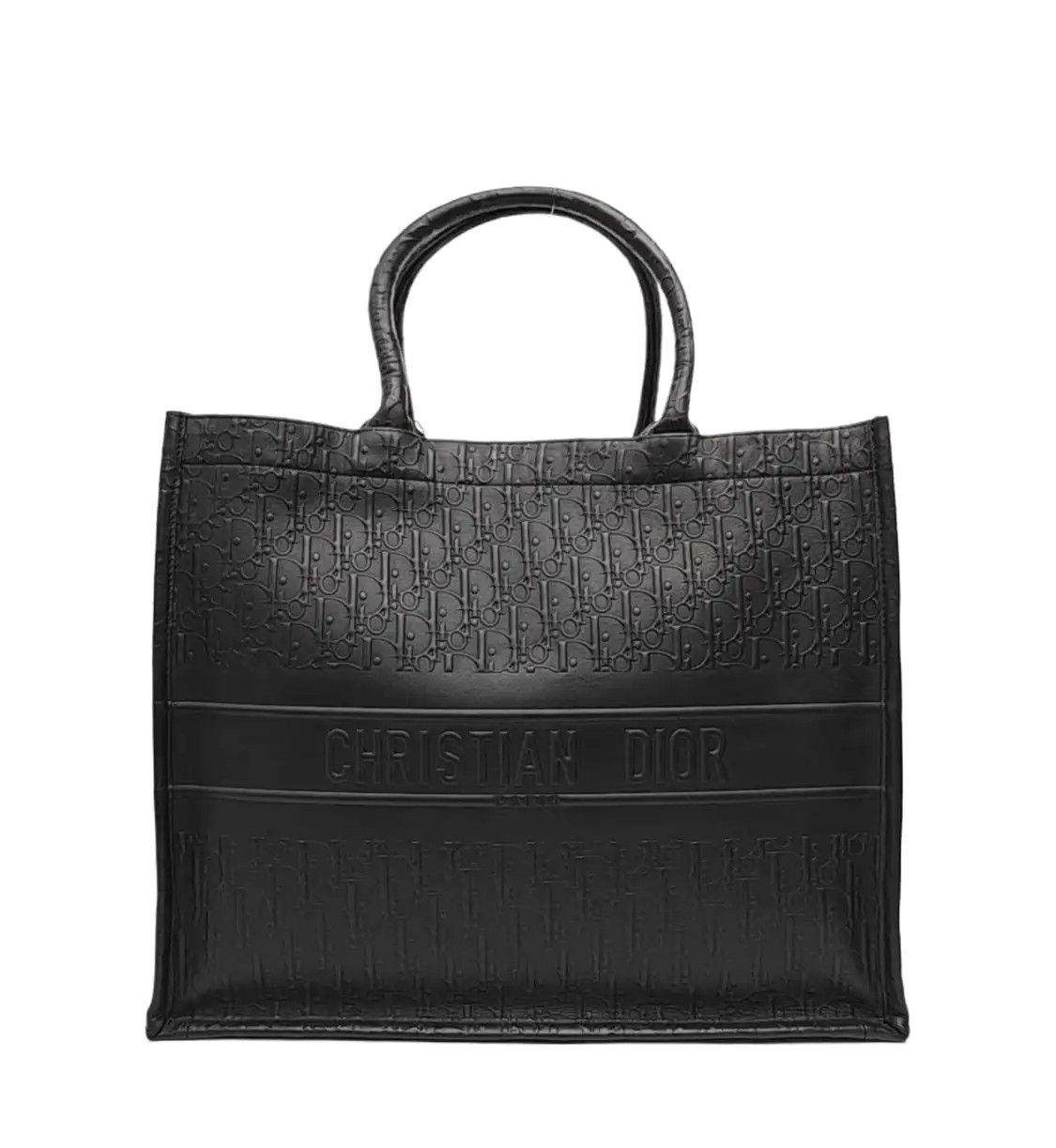 Dior DIOR Book Tote Large black cowhide leather monogram handbag Size ONE SIZE - 1 Thumbnail
