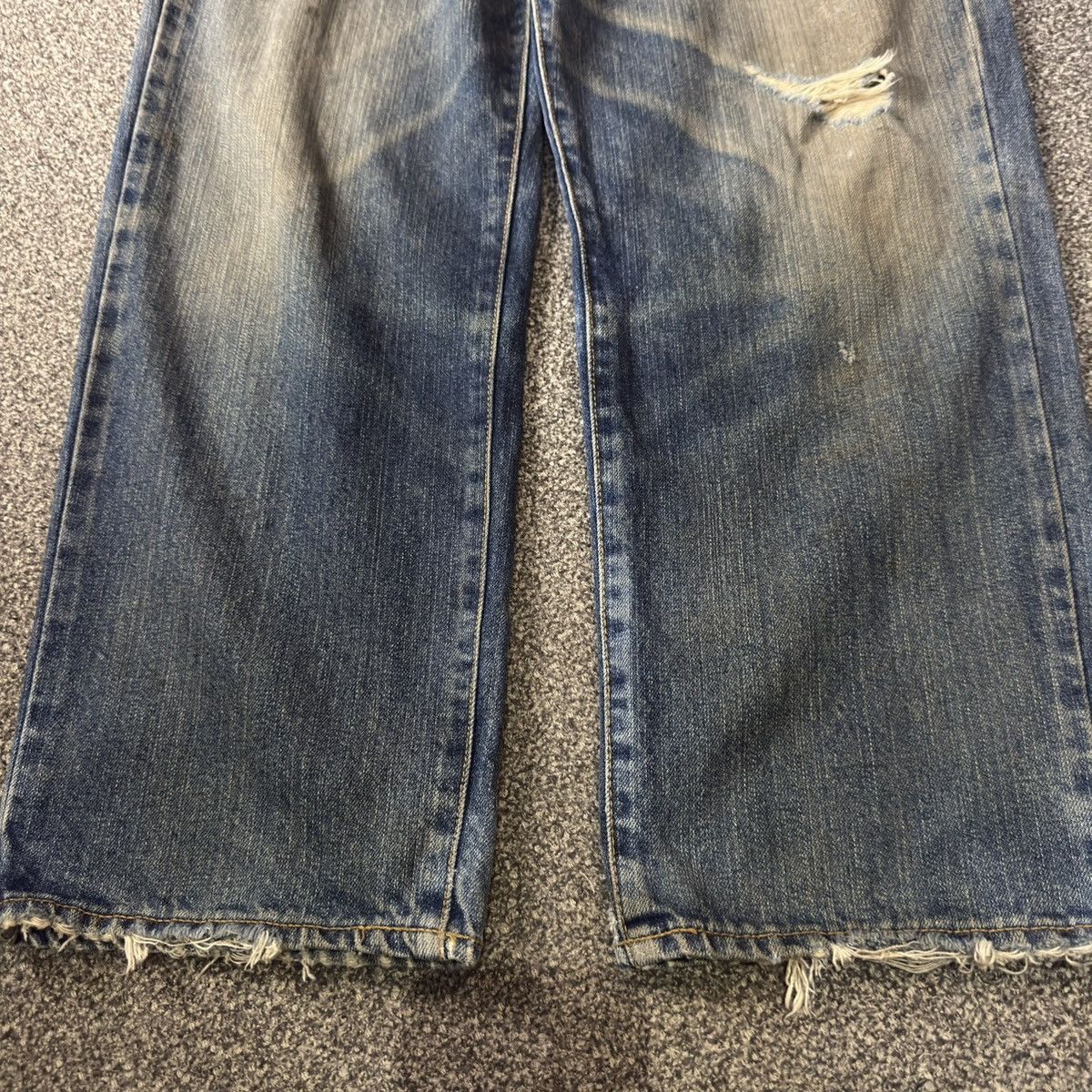 Warehouse Vintage 90s Japanese Denim Warehouse Dirty Destroyed Denim Size US 34 / EU 50 - 7 Thumbnail