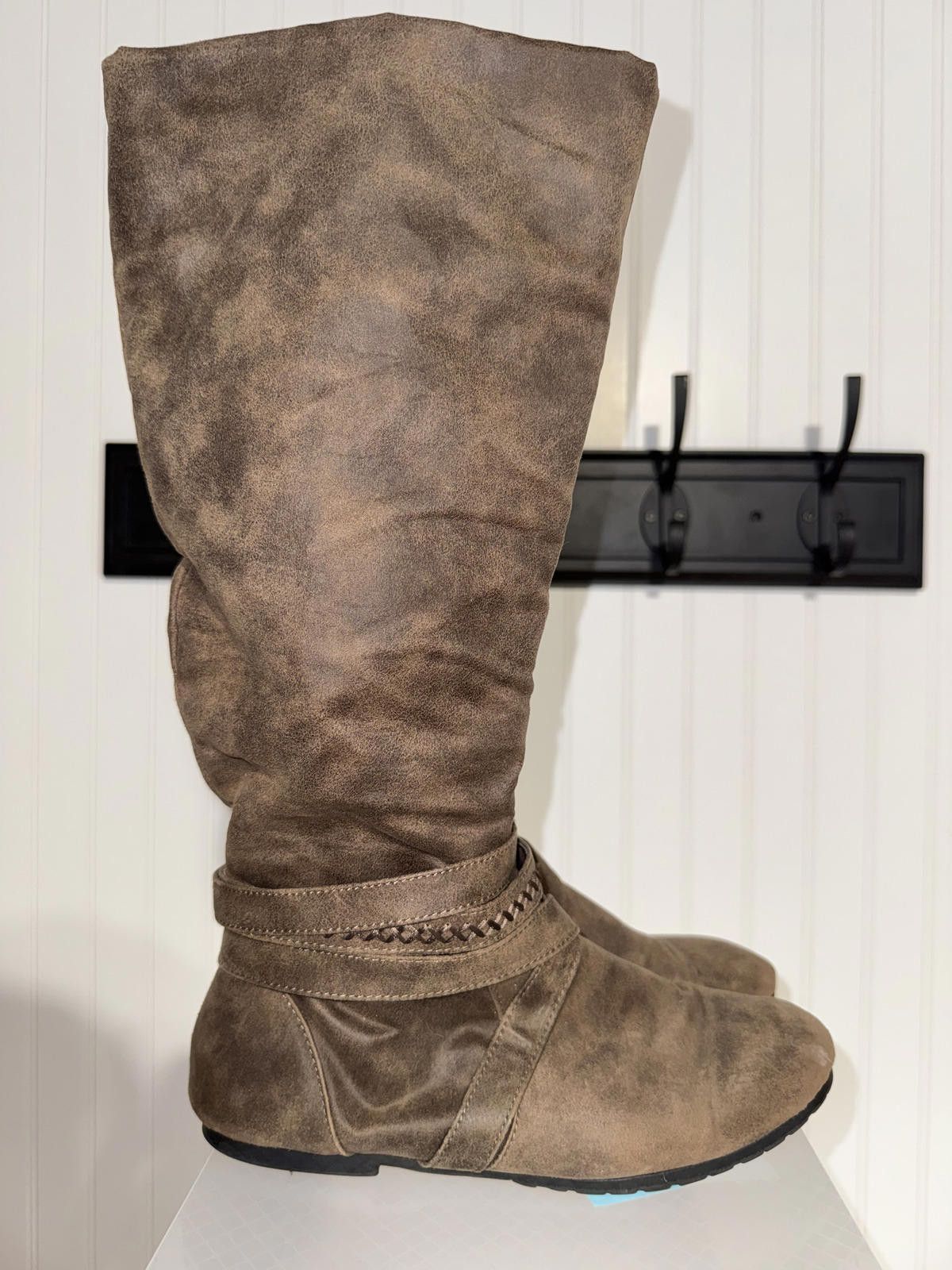 Kohl's Brown Mid-Calf Casual Boots with Decorative Strap Size US 8 / IT 38 - 2 Thumbnail