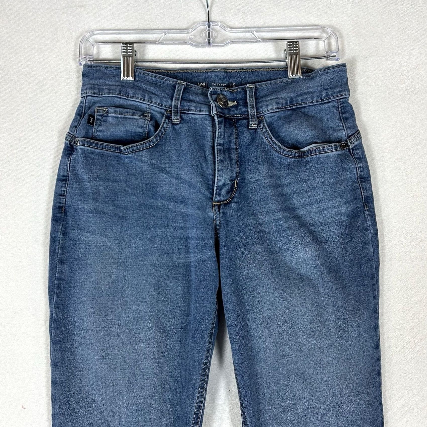 Lee Lee Easy Fit Skinny Jeans Womens 6P Petite Mid Rise Stretch Denim Blue Javaxs? Size 28" / US 6 / IT 42 - 2 Thumbnail