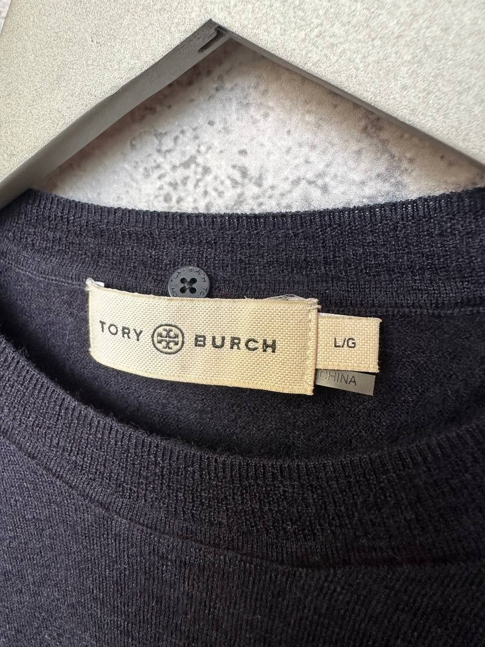 Tory Burch Tory Burch 100% Cashmere Short Sleeve Sweater Top Navy Blue Size L / US 10 / IT 46 - 9 Thumbnail