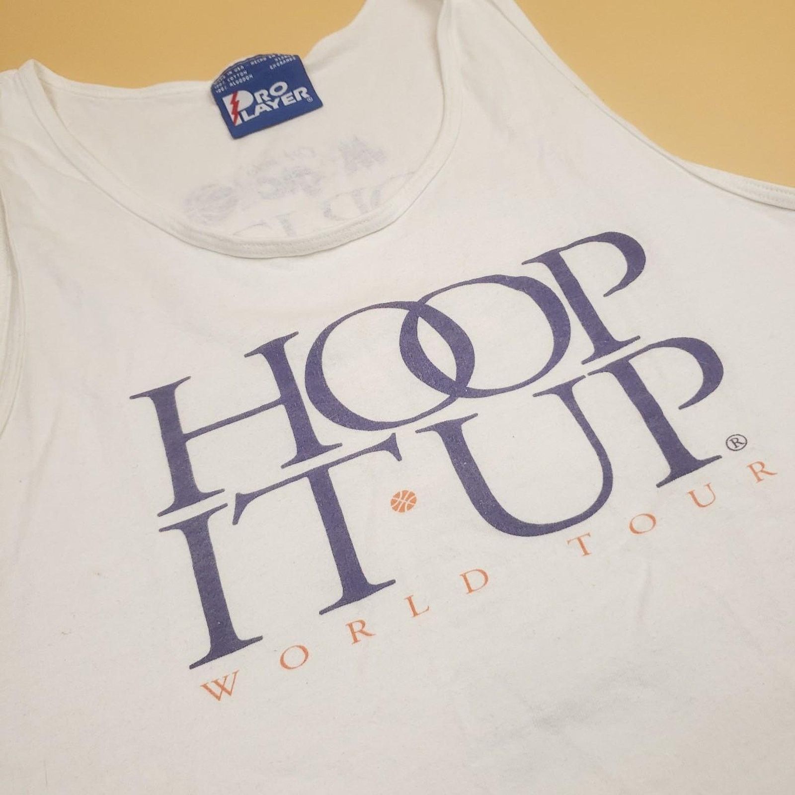 Vintage Vintage 90s Hoop it Up World Tour Pro Player Basketball Tank Size US XL / EU 56 / 4 - 1 Thumbnail