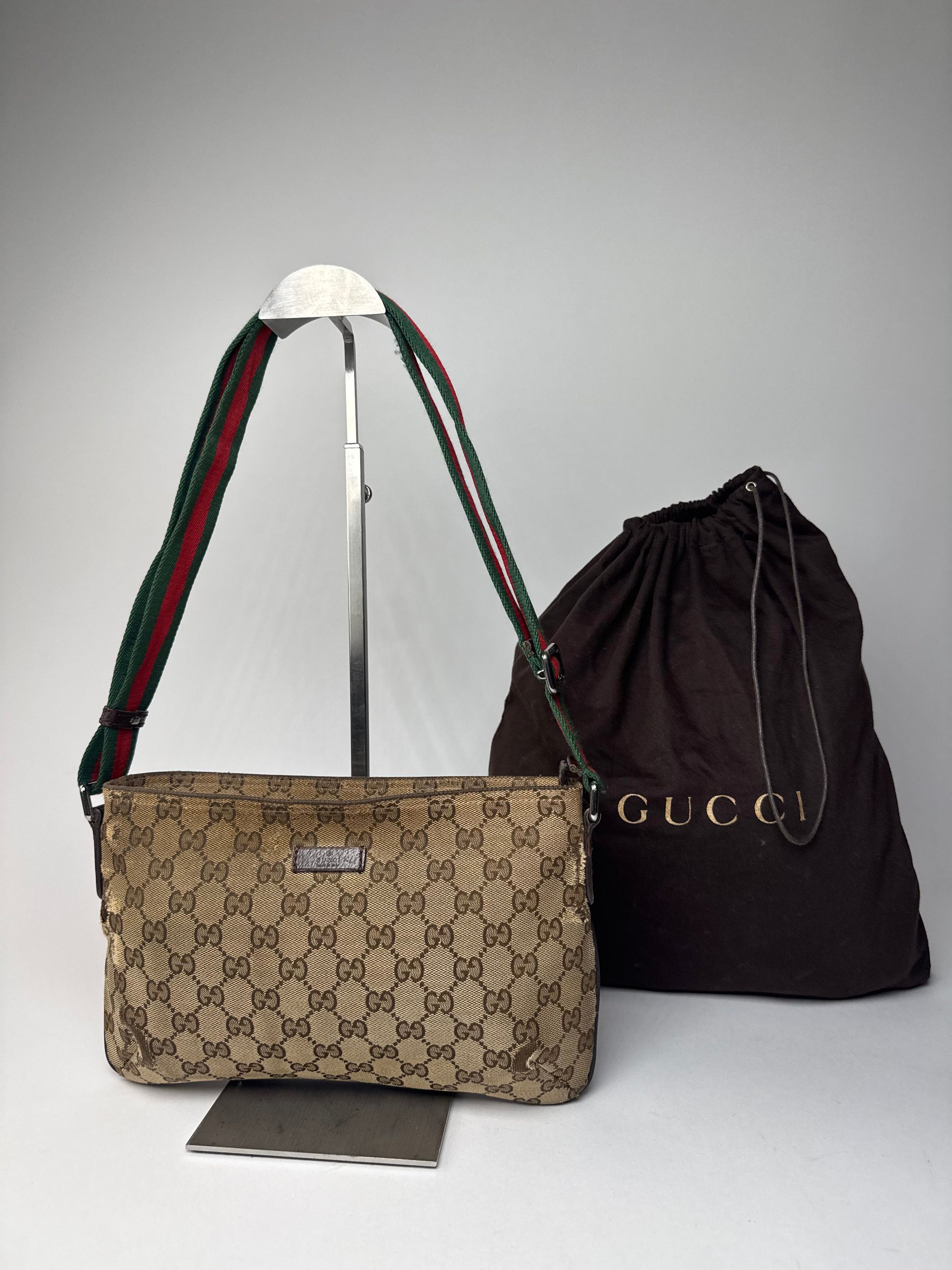 Gucci Vintage Multiway Monogram Bag Beige Brown Size ONE SIZE - 1 Thumbnail