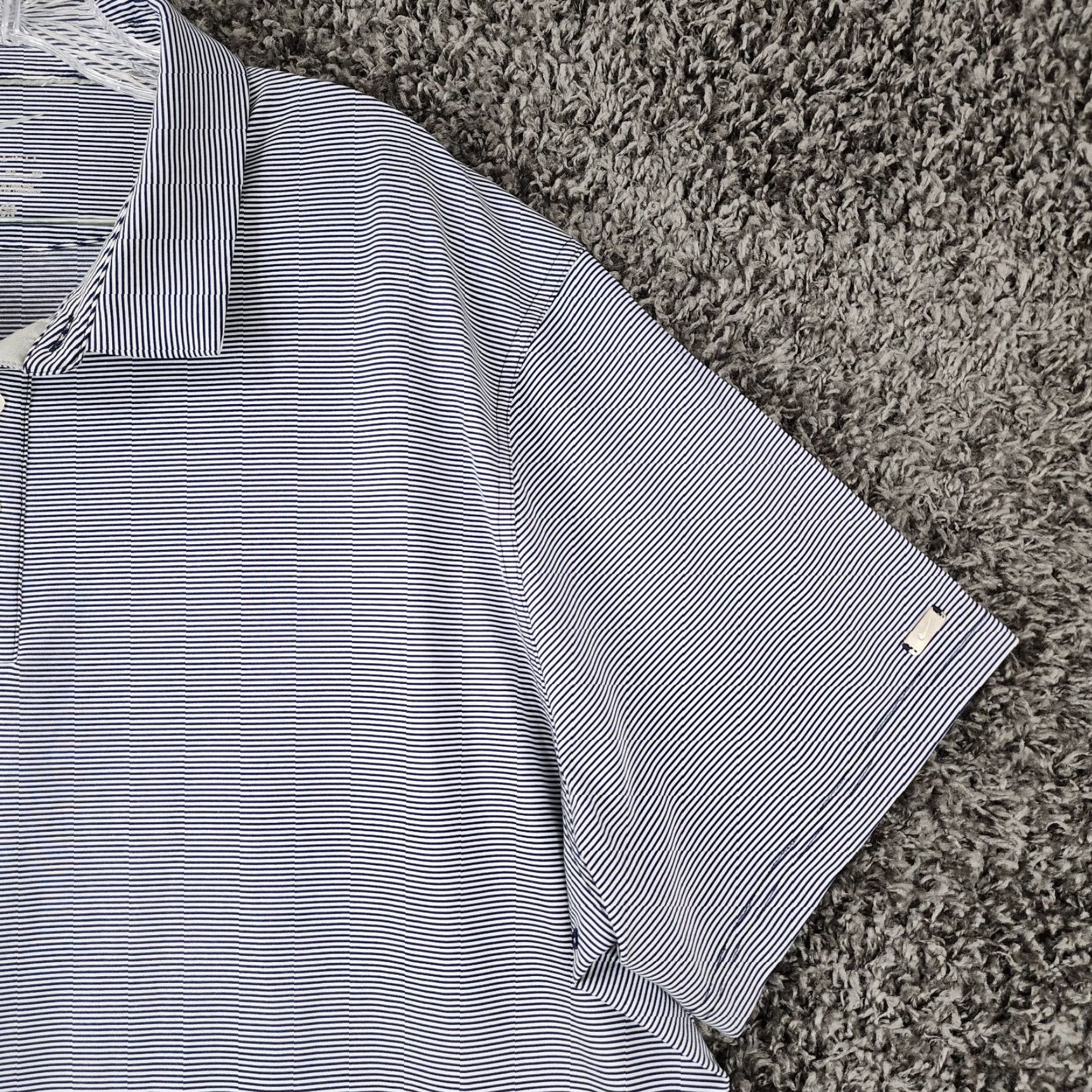 Nike Nike Dri-Fit Polo Shirt Mens 2XL Blue Striped Short Sleeve Polo Polo Shirt Mens 2XL Blue Striped Nike Dri-Fit Mens 2XL Blue Striped Short Sleeve Polo Size US XXL / EU 58 / 5 - 3 Thumbnail