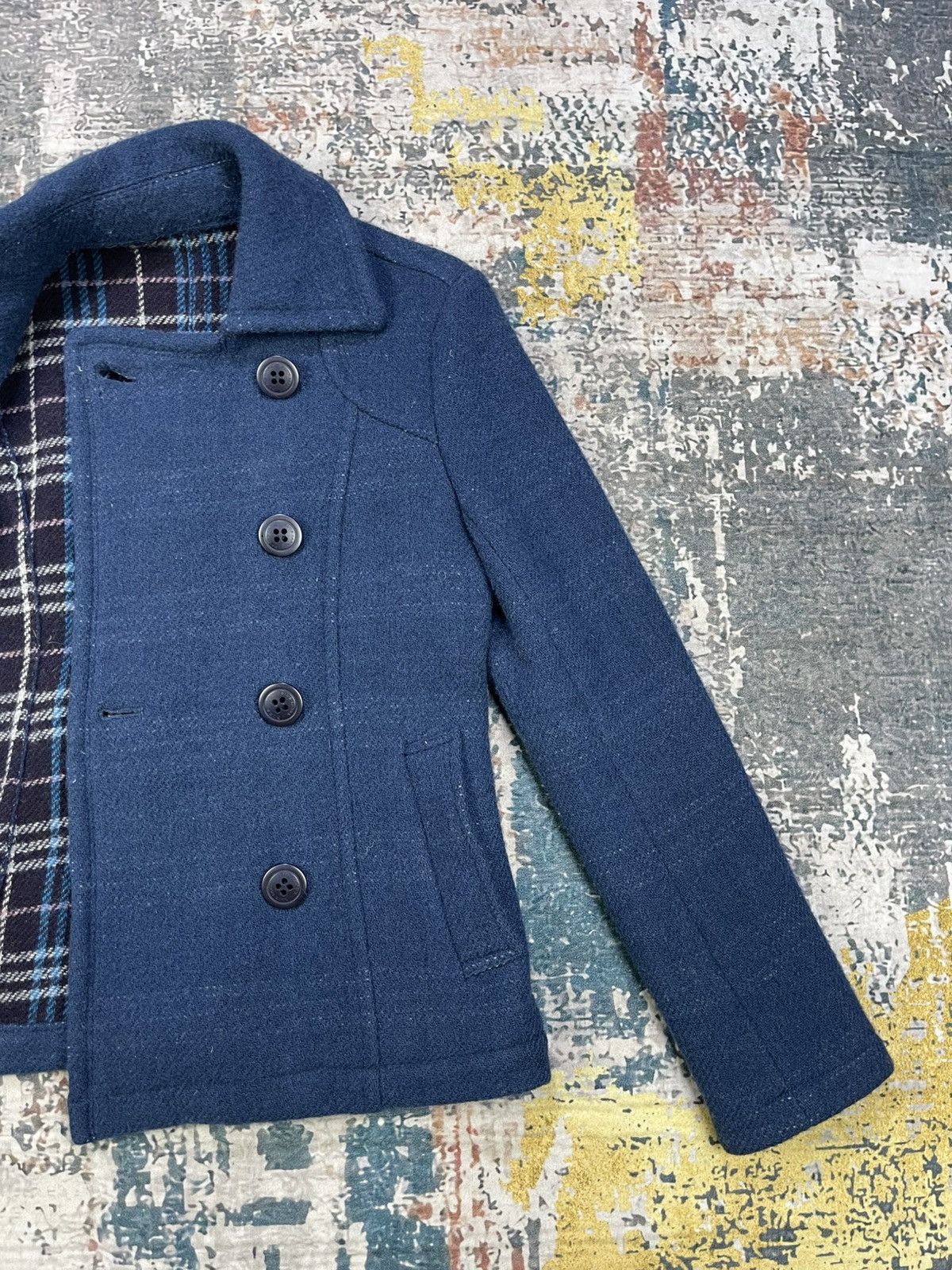Burberry Burberry Blue Label Checked Double Breasted Peacoat Size XS / US 0-2 / IT 36-38 - 6 Thumbnail