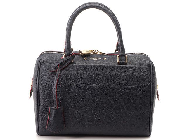 Louis Vuitton Speedy Bandouliere 25 Monogram Implant Marine Rouge