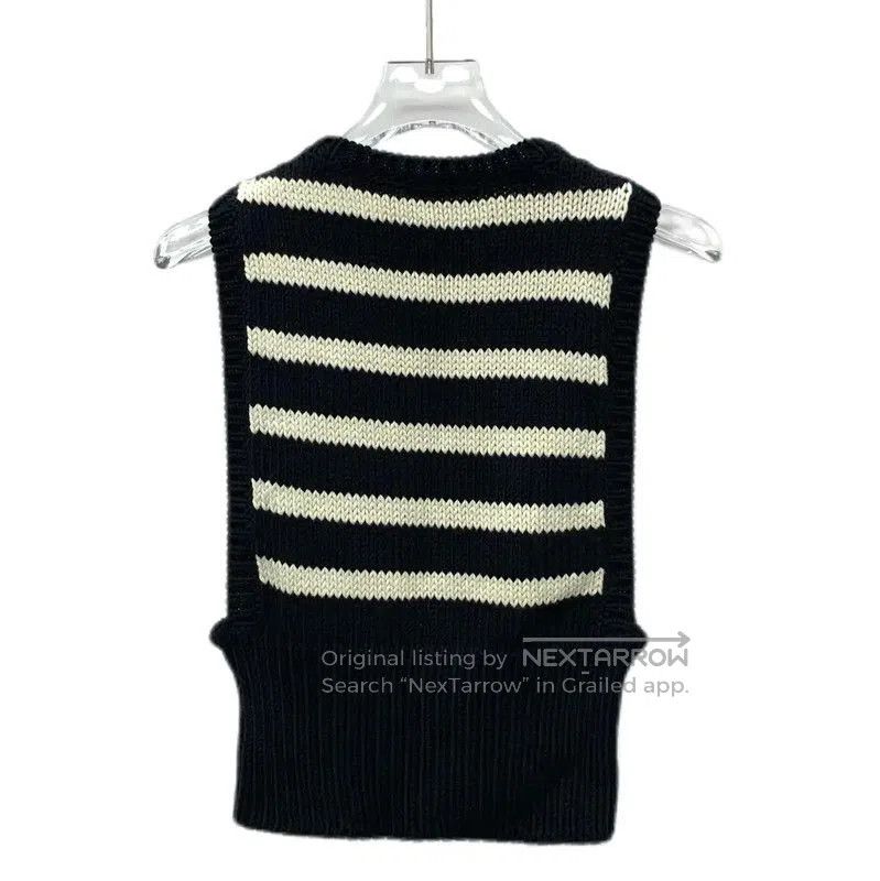 Dior Dior Black Striped Knit Pullover Sweater . Size XXS / US 00 / IT 34 - 2 Thumbnail