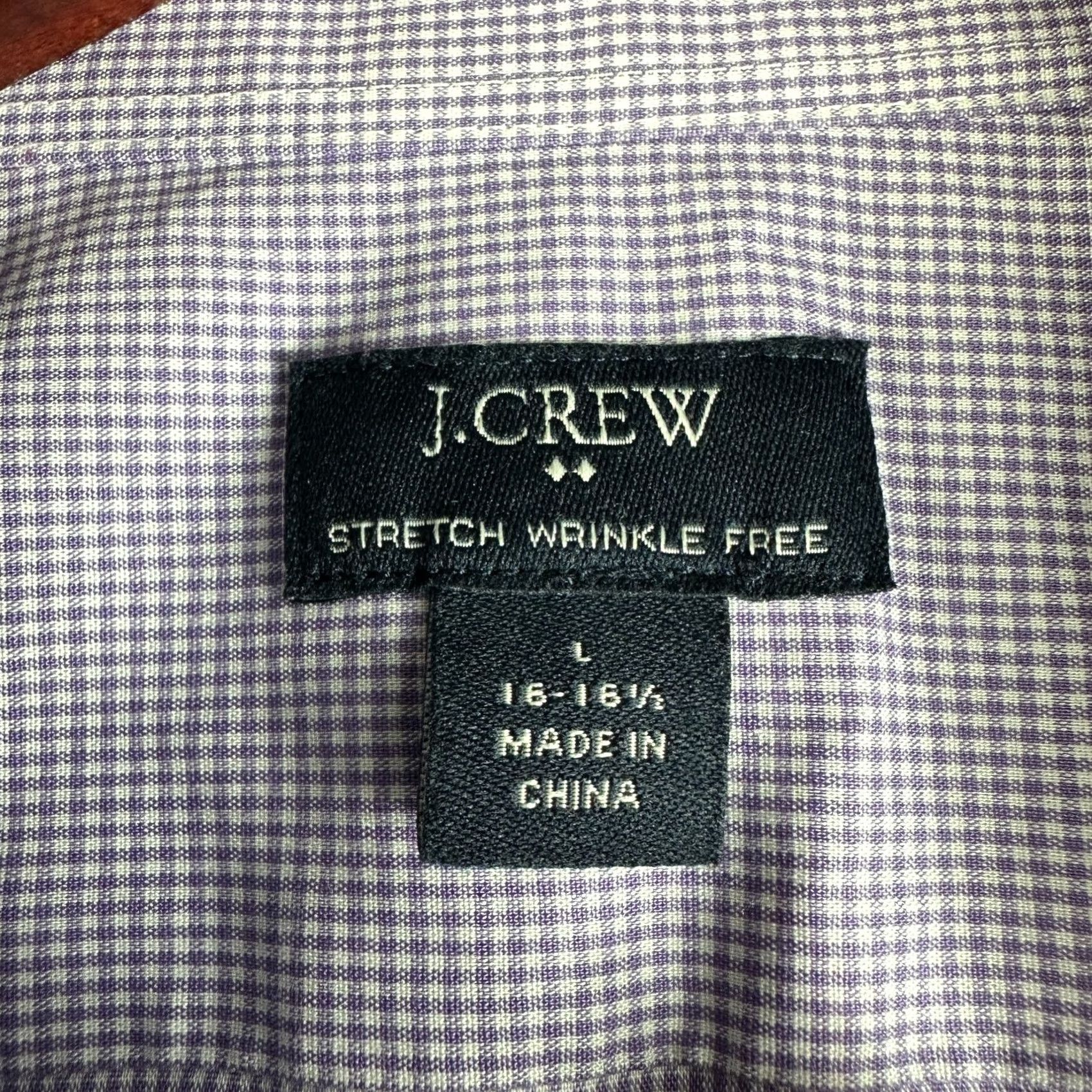 J.Crew J.CREW Shirt Mens L Thompson Purple Cotton Stretch Wrinkle Free Long Sleeve Button-Up Size US L / EU 52-54 / 3 - 5 Thumbnail