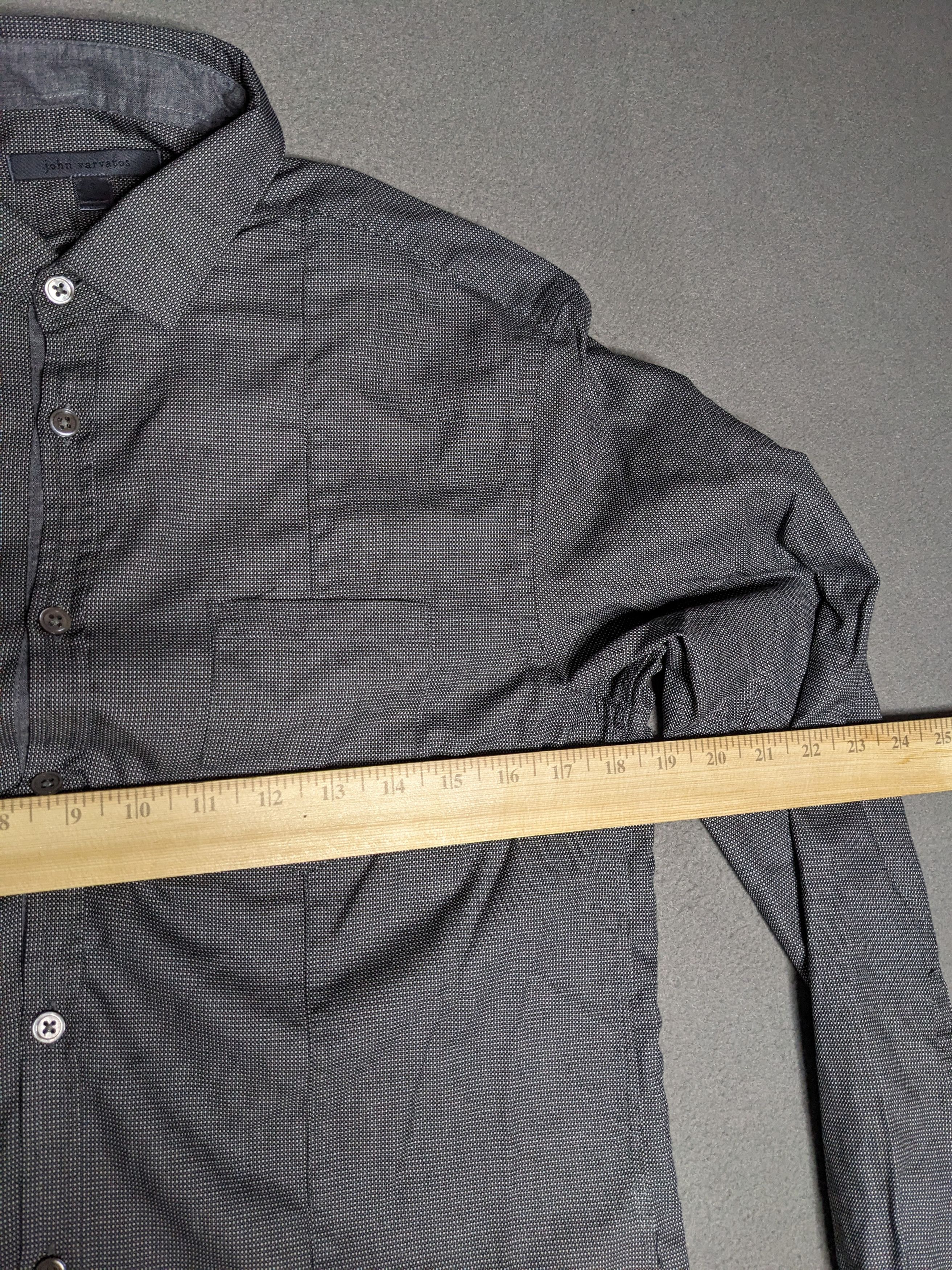 John Varvatos John Varvatos Button Up Shirt Mens Small Geometric Birdseye Size US S / EU 44-46 / 1 - 10 Thumbnail