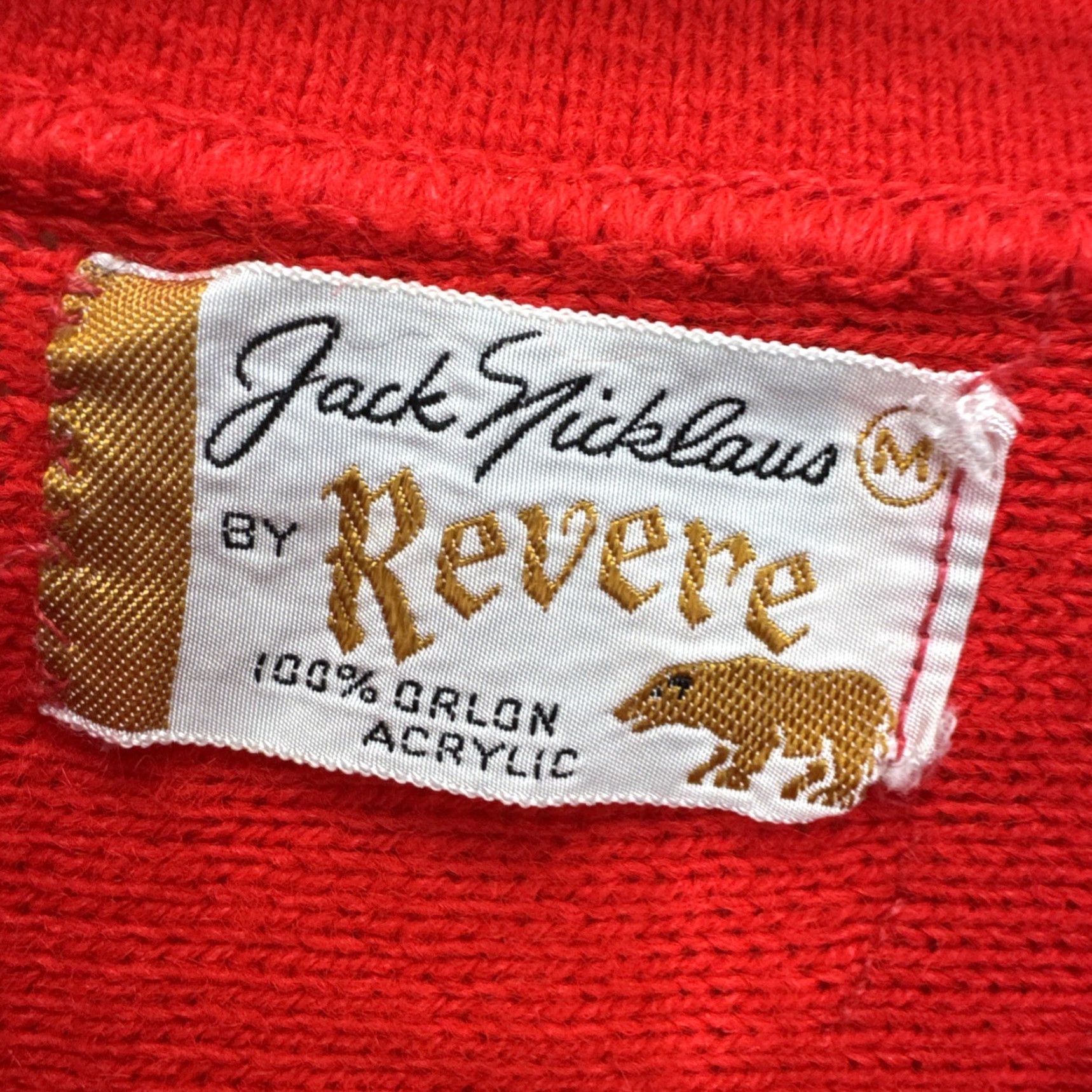 Vintage VINTAGE Jack Nicklaus By Revere Polo Shirt Men's Medium Red Knit Short Sleeve 60s Sports Golf Size US M / EU 48-50 / 2 - 2 Thumbnail