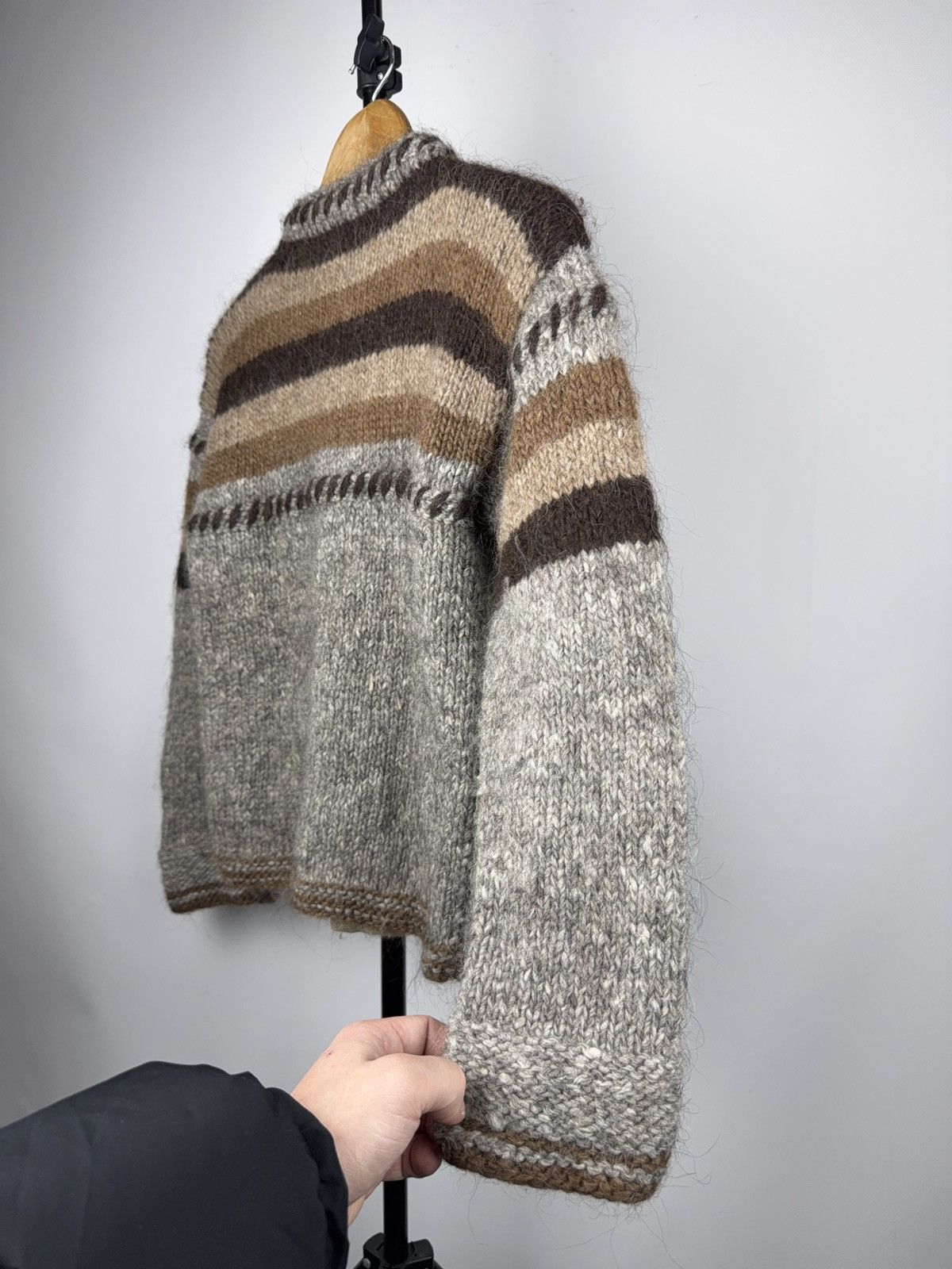 Japanese Brand Retro Vntg 90s Norwegian Hand Knit Wool Cardigan Dale Style Size S / US 4 / IT 40 - 10 Thumbnail
