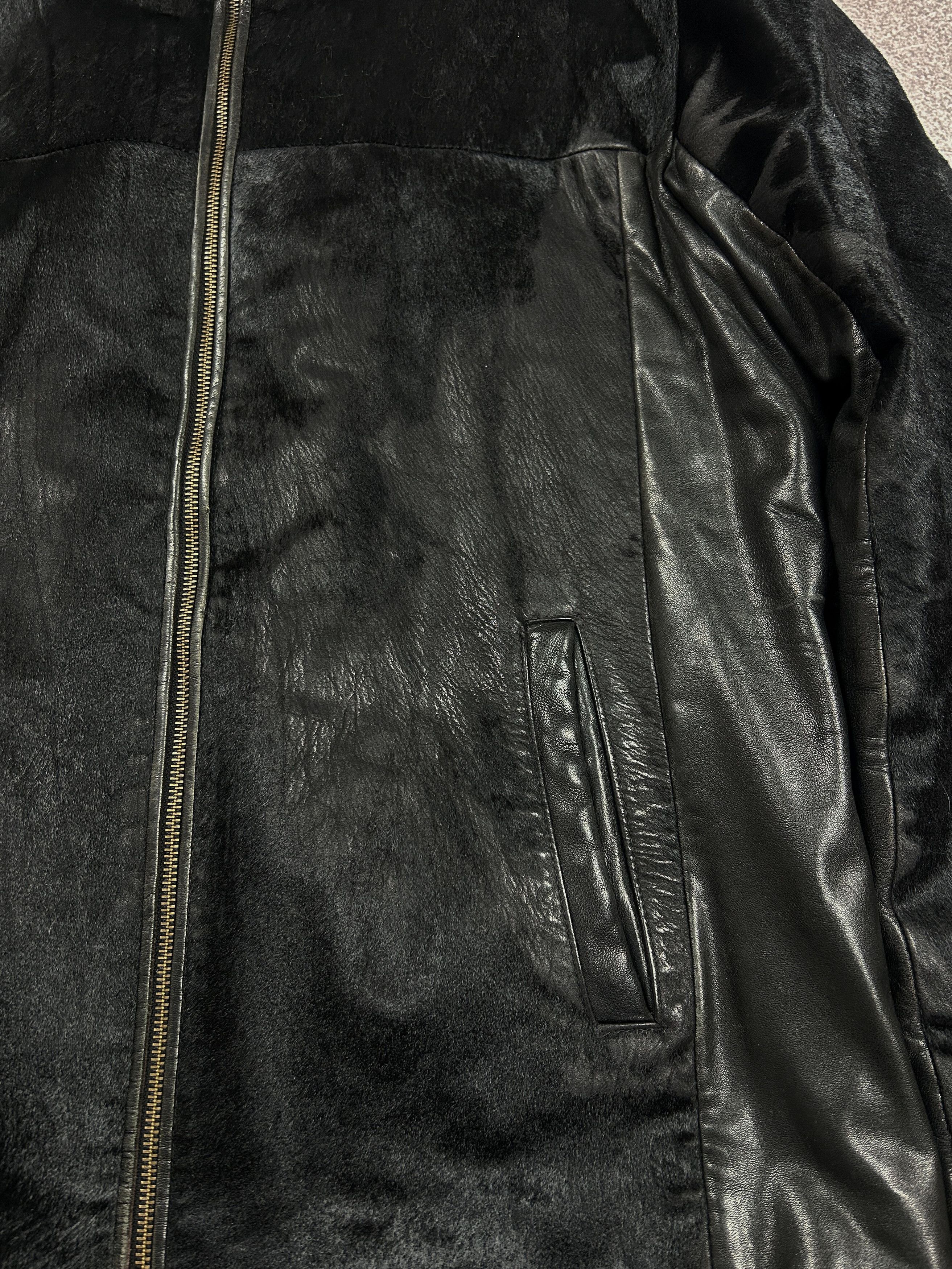 Hysteric Glamour VTG RICK OWENS STYLE REAL LEATHER / FUR JACKET 90s Y2K Size US L / EU 52-54 / 3 - 11 Thumbnail