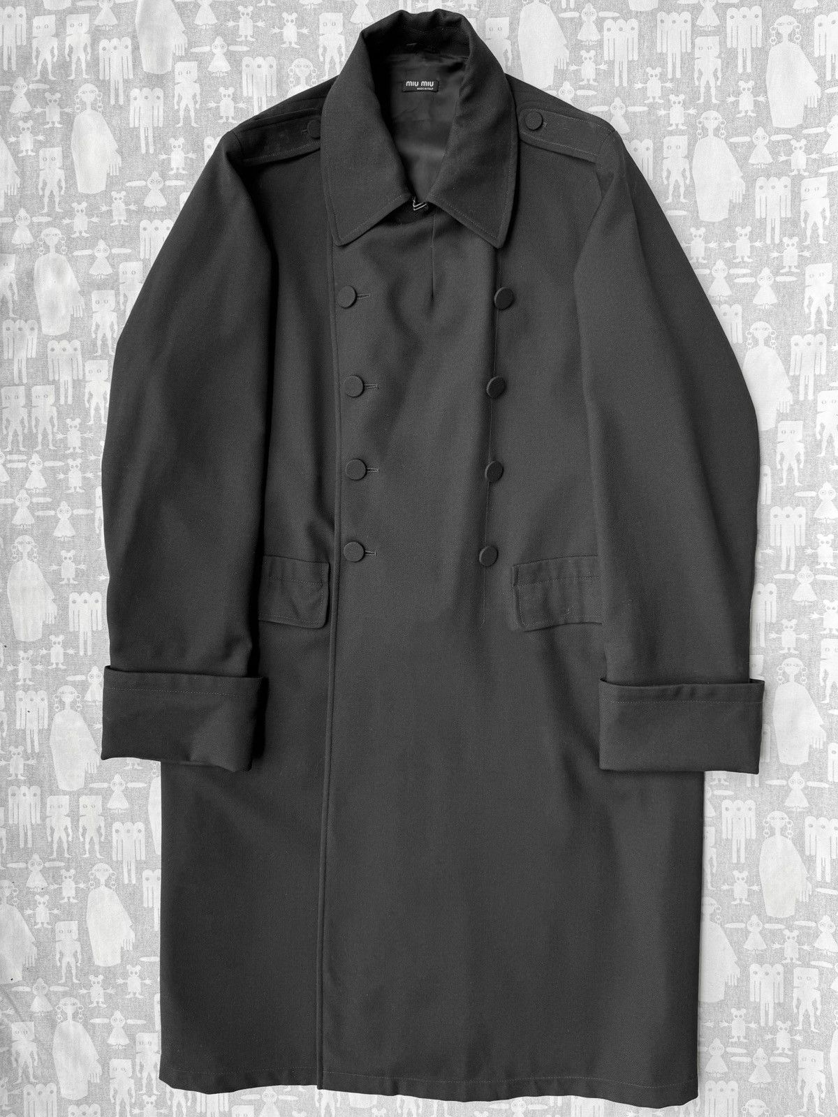 Miu Miu Miu Miu AW01 Double Breasted Military Wool Coat Size US M / EU 48-50 / 2 - 1 Thumbnail
