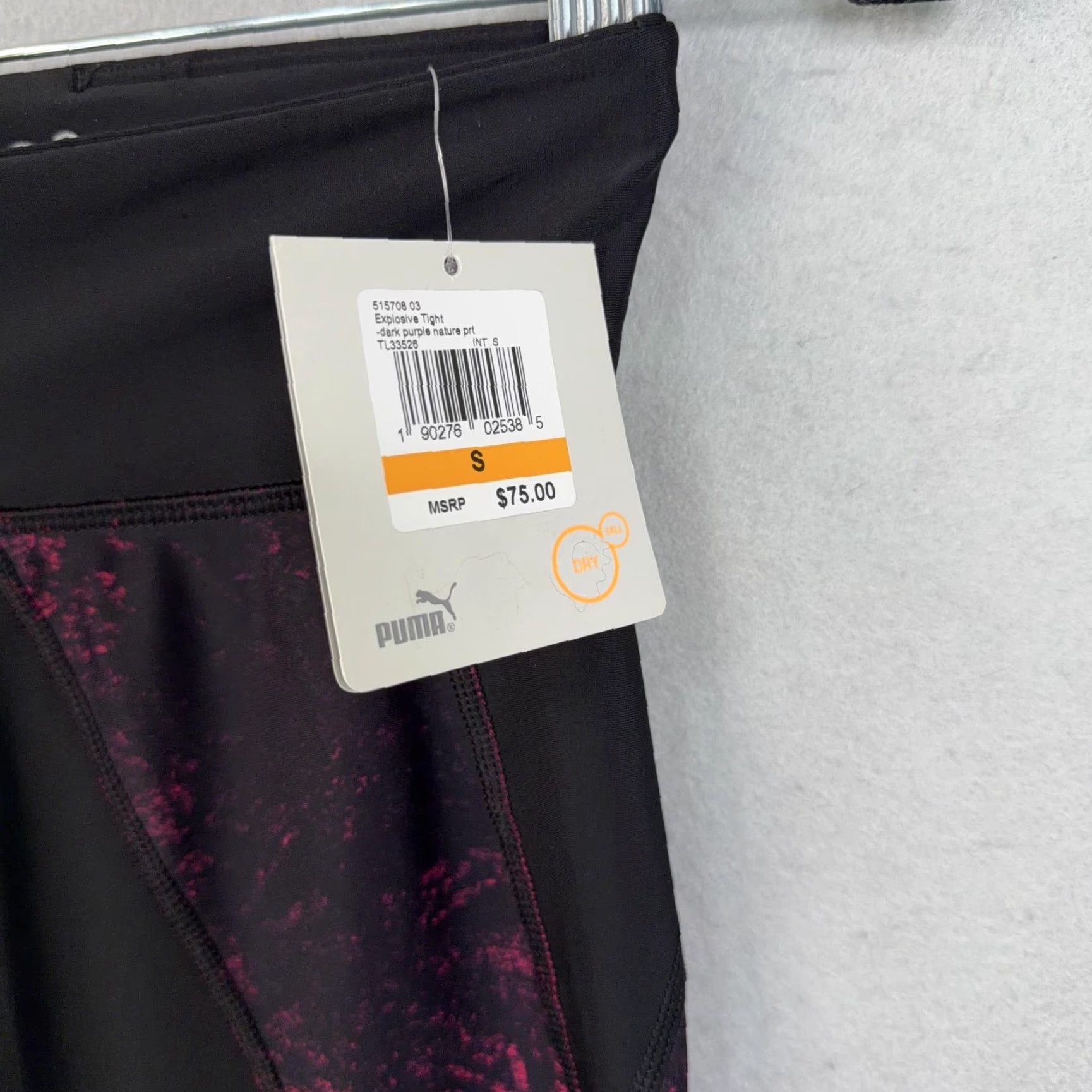 Puma PUMA Leggings Womens Small Black Explosive Tight High Rise Ankle Yoga Running Size 28" / US 6 / IT 42 - 4 Thumbnail