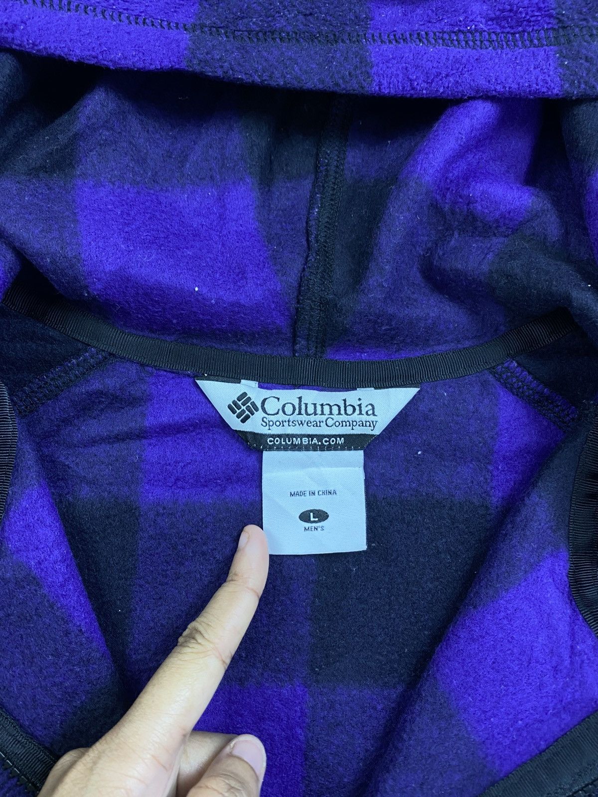Columbia × Vintage Vtg Columbia Sportwear Company Block Check Fullzip Jacket Size US L / EU 52-54 / 3 - 9 Thumbnail