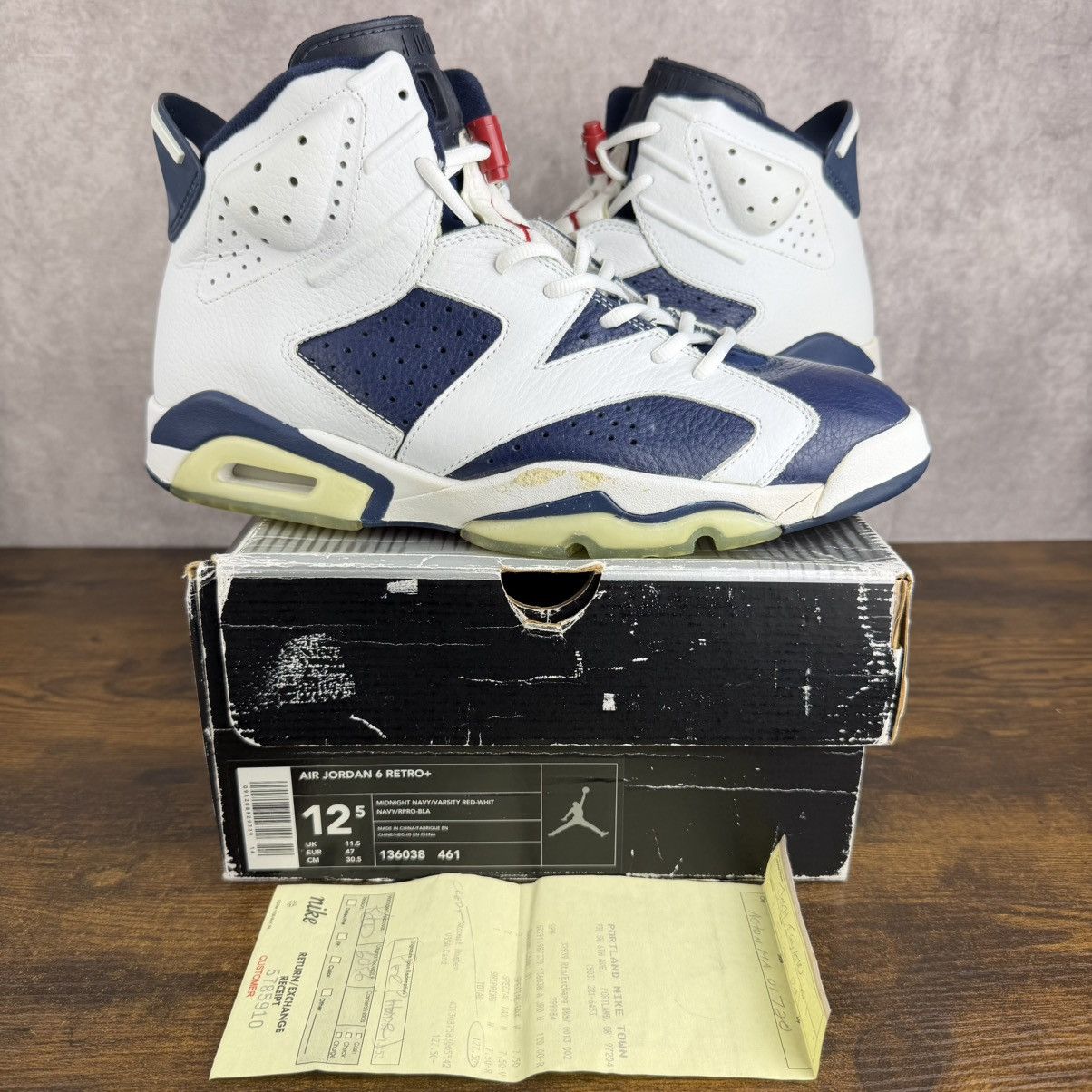 Jordan Brand NEW Vintage Air Jordan 6 Retro+ Olympic 2000 12.5 136038-461 Size US 12.5 / EU 45-46 - 2 Thumbnail